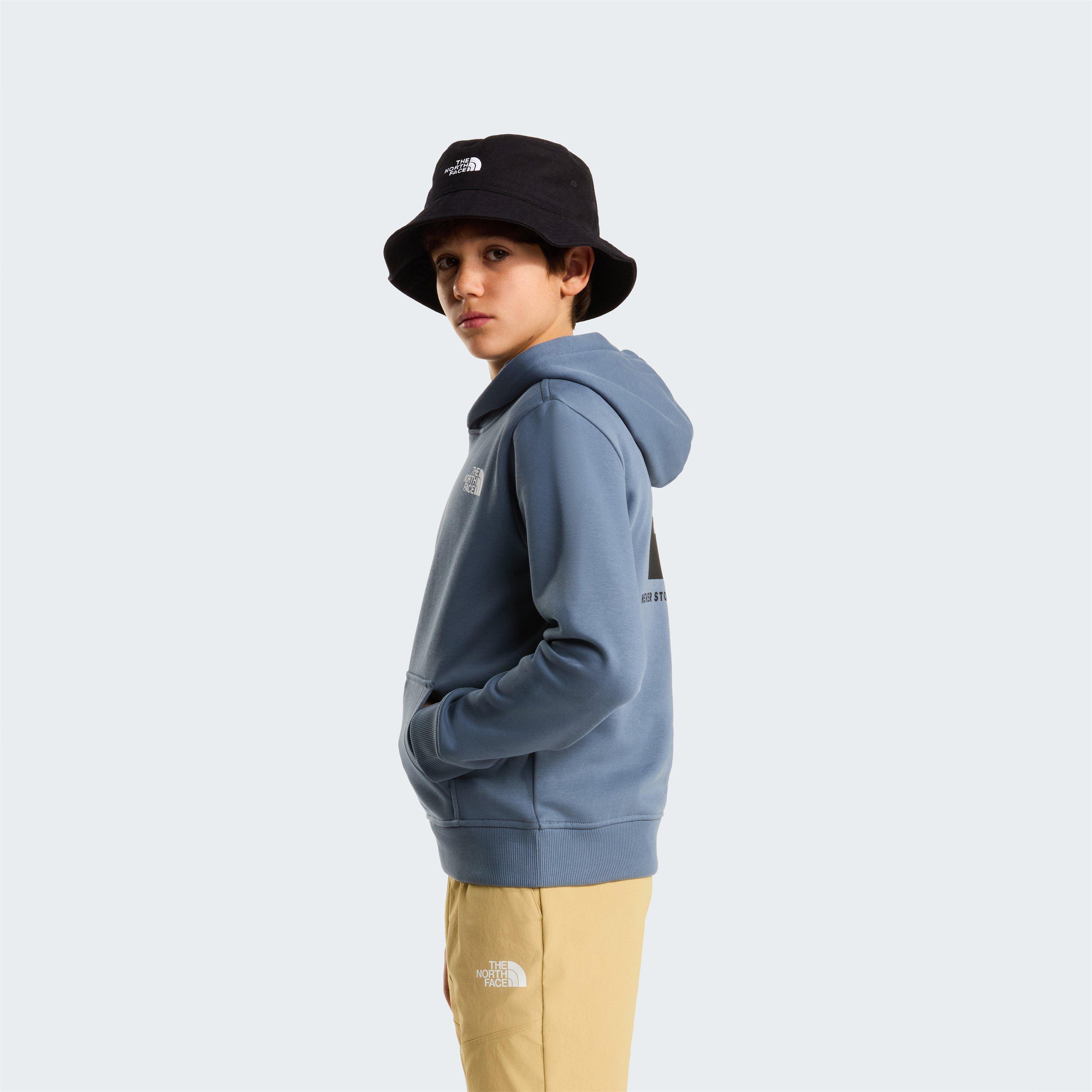 Grnite Grey 0U3 - The North Face - Unisex Kids TNF Box Never Stop Exploring Hoodie - 5