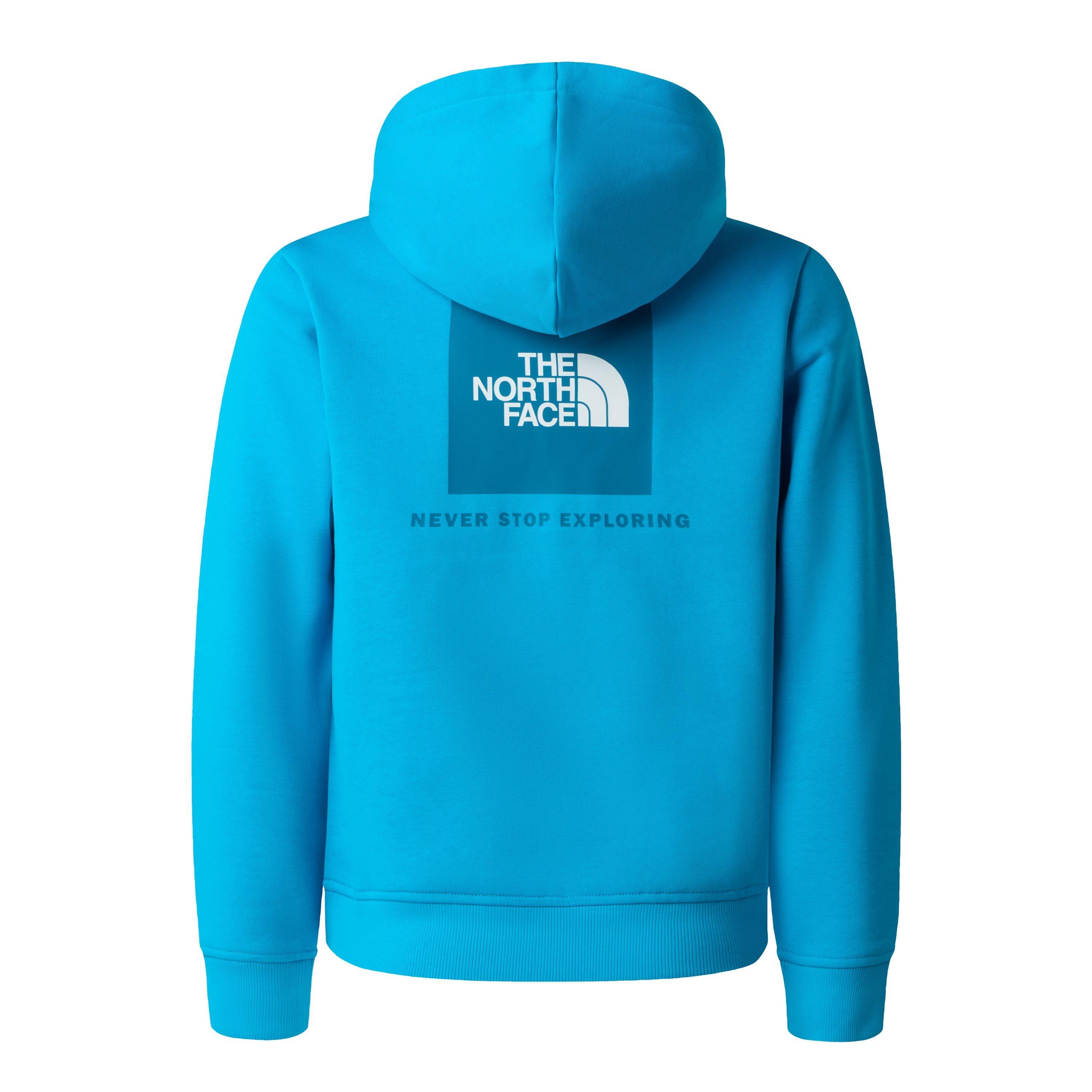 The North Face  Kids TNF Box Never Stop Exploring Hoodie - Meridian Blue - Size 12Y