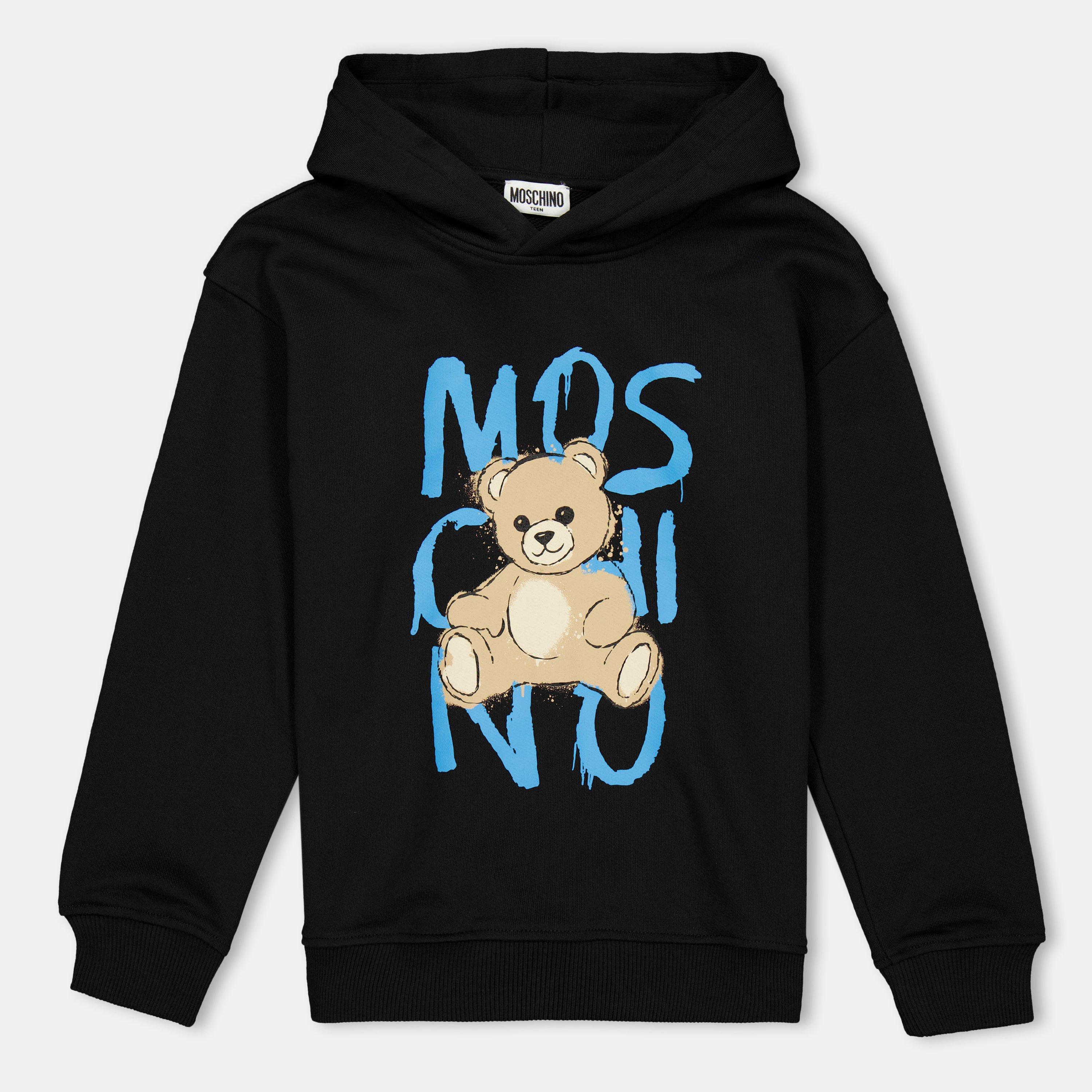 Blk Blu 60100 - Moschino - Unisex Kids' Spray Logo Hoodie - 1