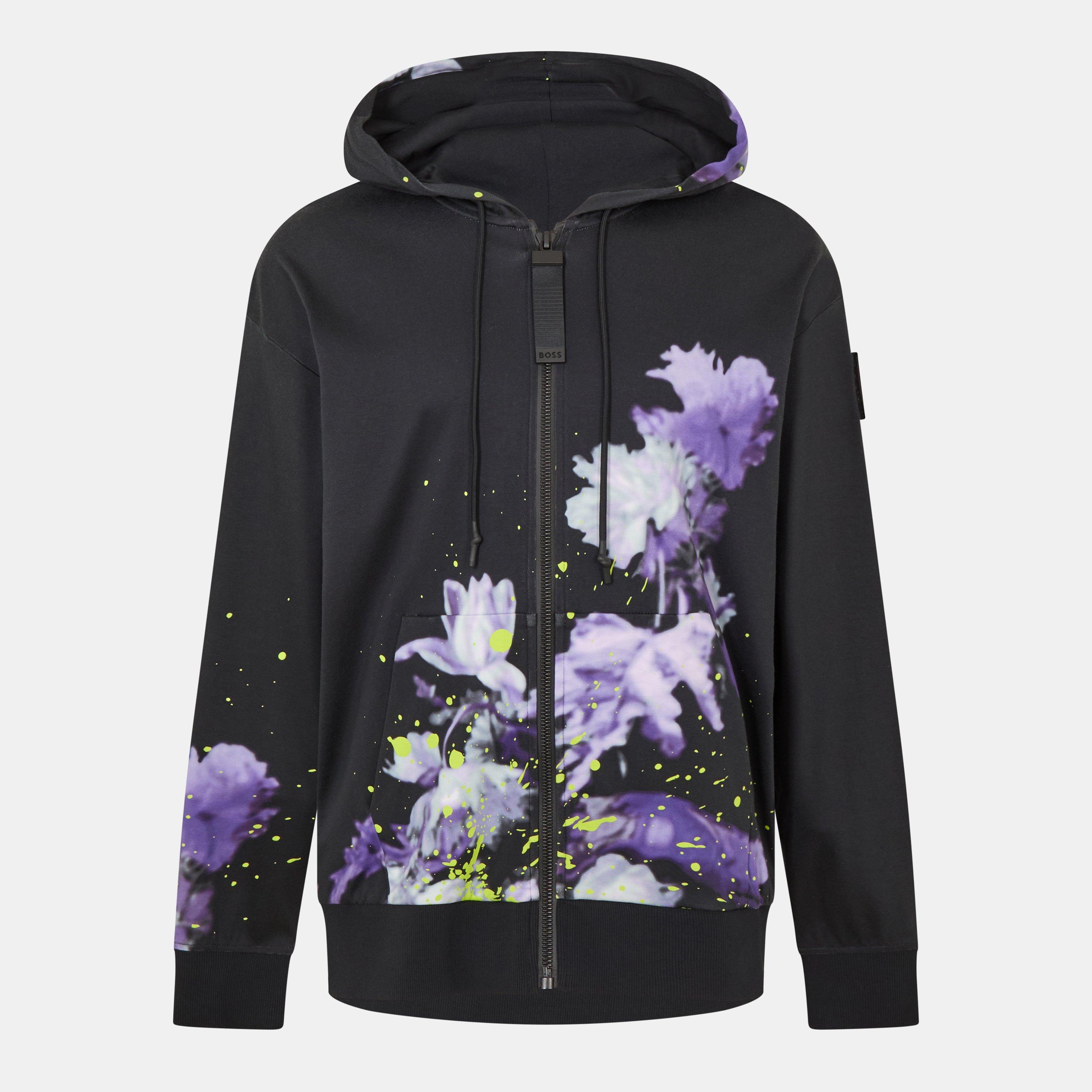 Black - Boss - Men's Sgover Lotus Hoodie - 1