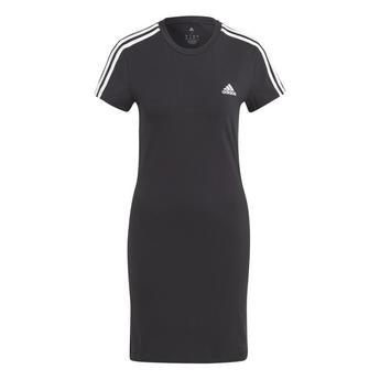 adidas Essentials 3-Stripes Fitted Tee Dress Womens