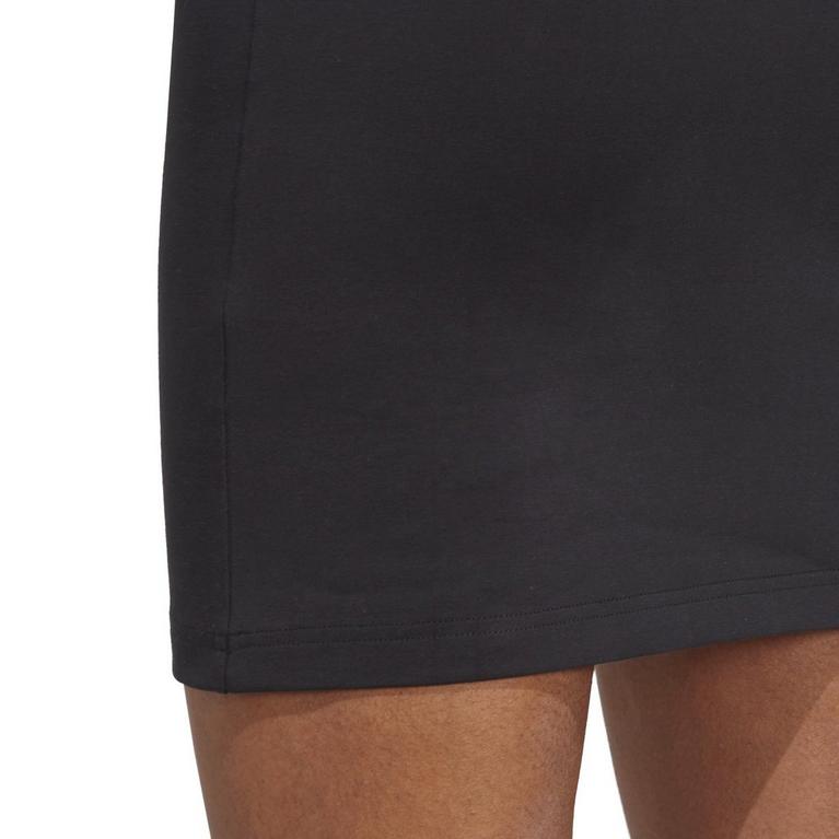 Noir - adidas - Essentials 3-Stripes Fitted Tee Dress Womens - 6