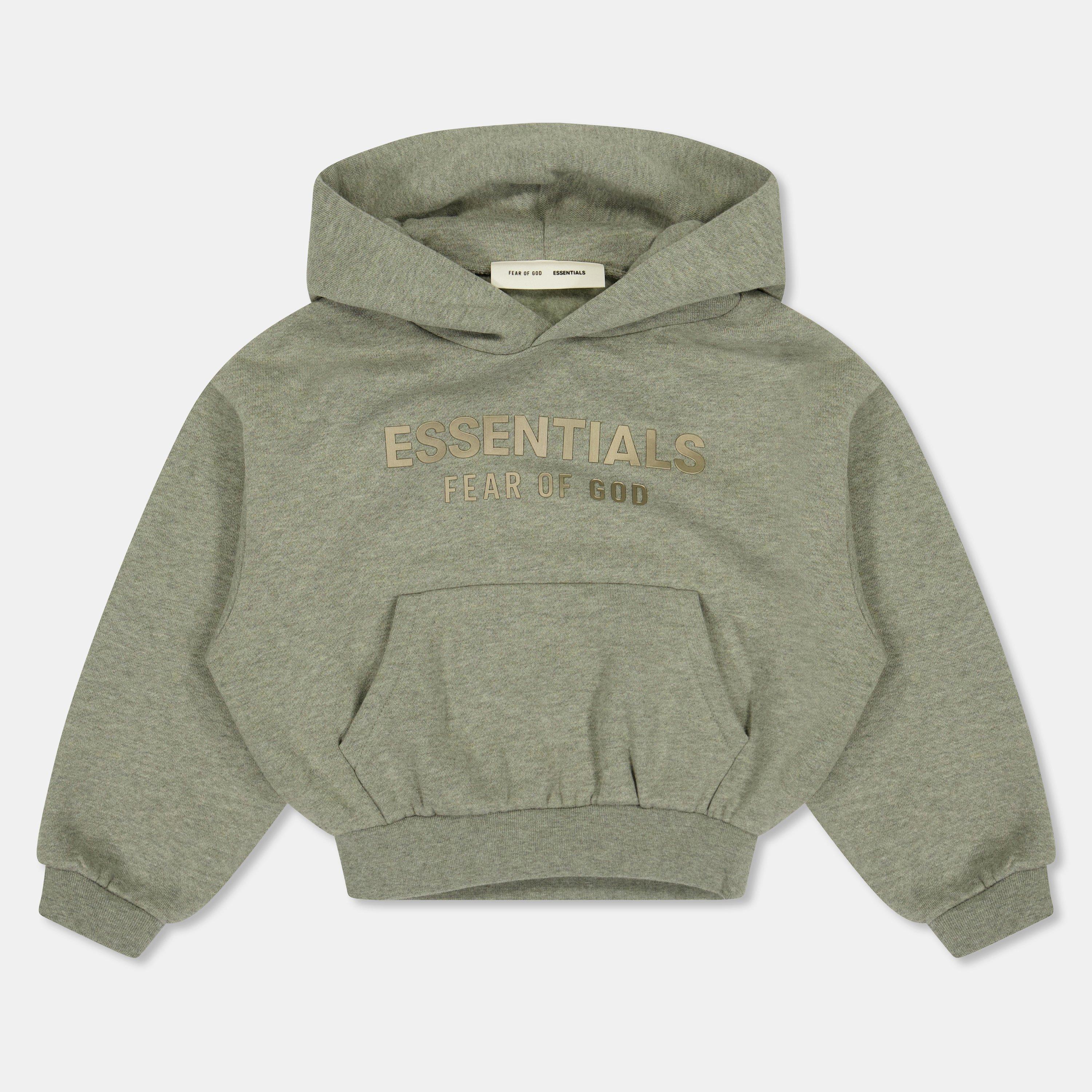 Concret Heather - Fear Of God Essentials - Unisex Kids' Oversized Pull Over Hoodie - 1