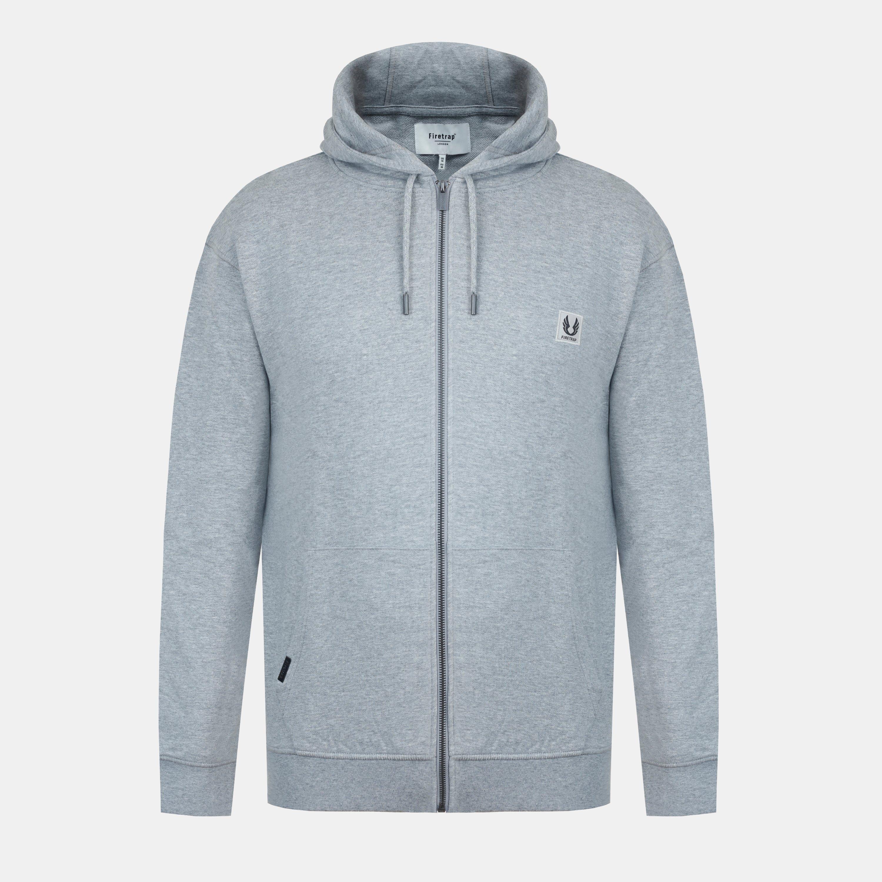 Firetrap Men's Zip Hoodie - Grey Marl - M
