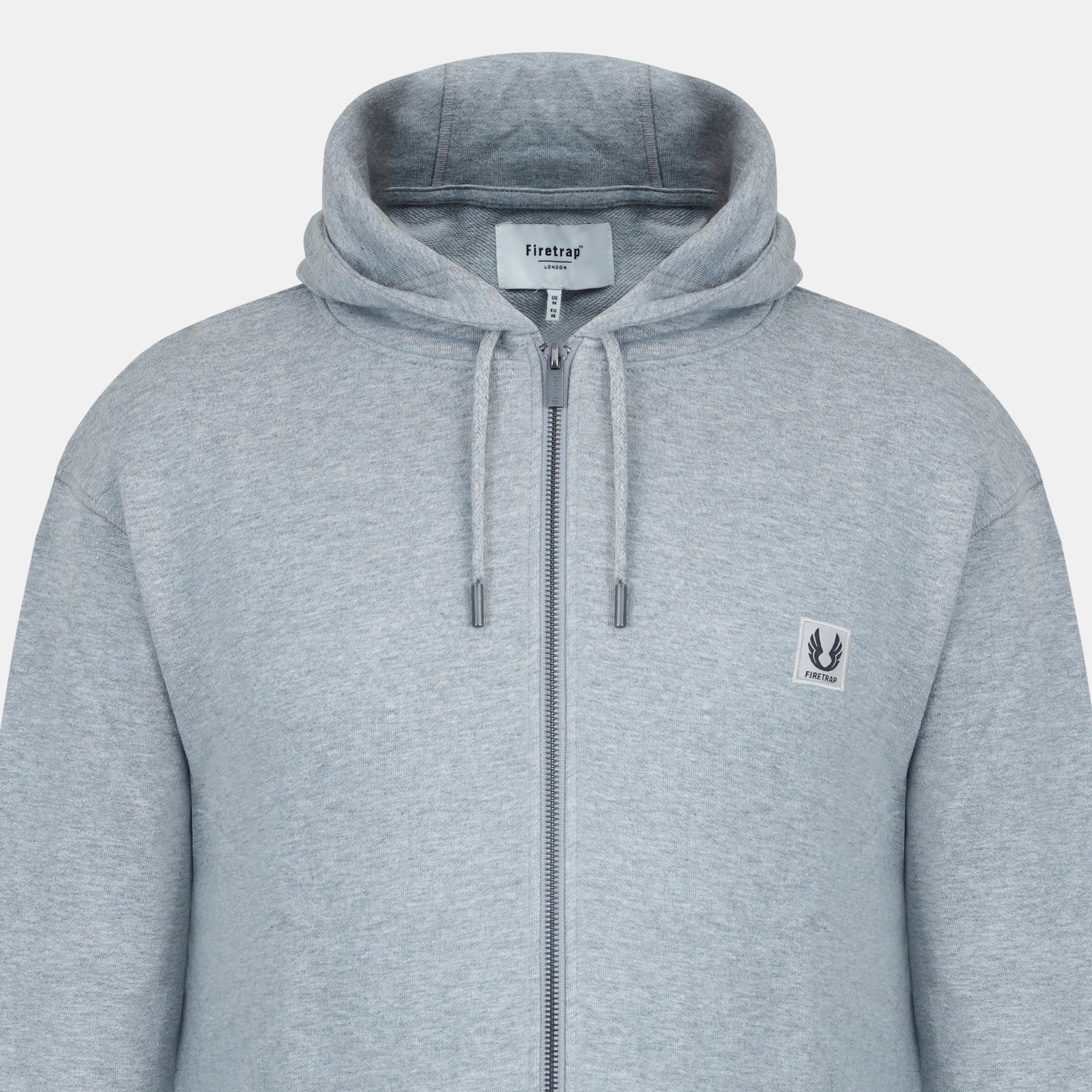 Grey Marl - Firetrap - Men's Zip Hoodie - 3