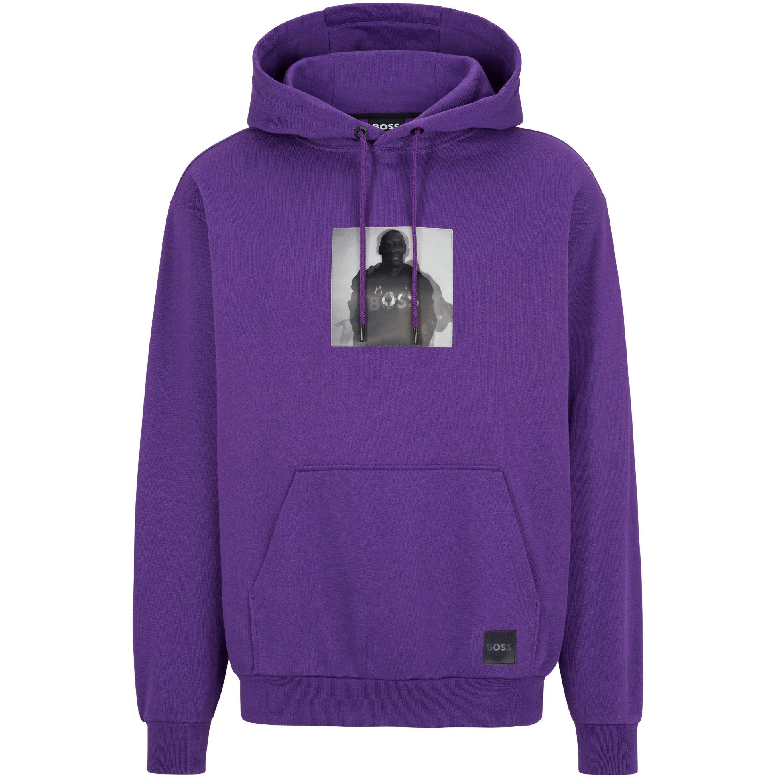 Dark Purple - Boss - Men's Khaby Pull Over Hoodie