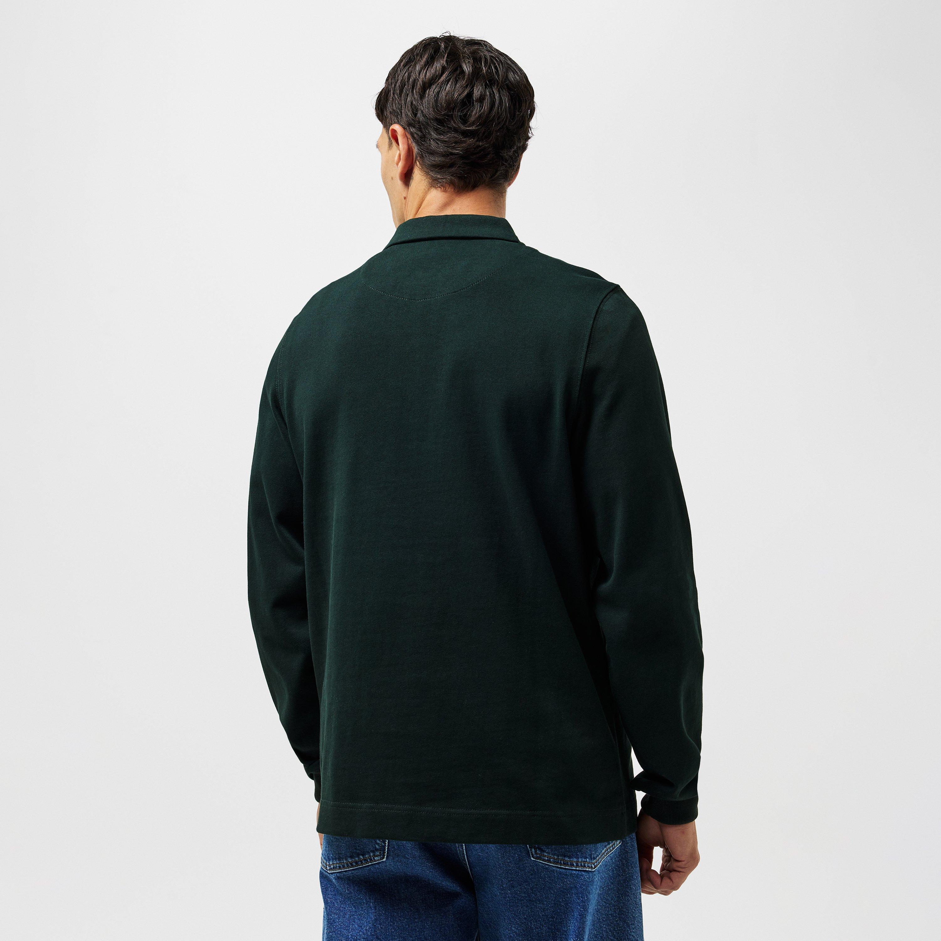 Green 38 - PS Paul Smith - Men's Embroidered Long-Sleeve Rugby Polo Shirt - 4