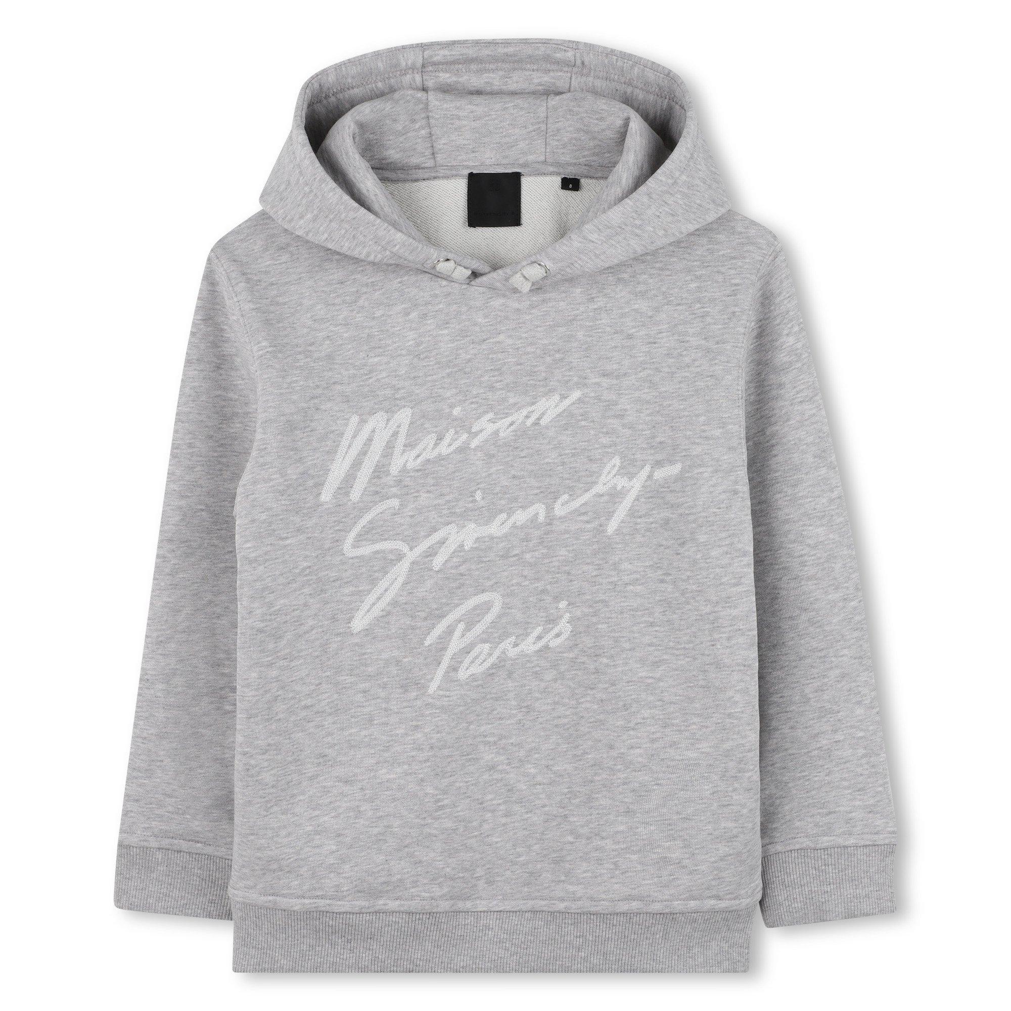 GIVENCHY  Kids' GIV Logo Pullover Hoodie - Grey A01 - Size 8Y