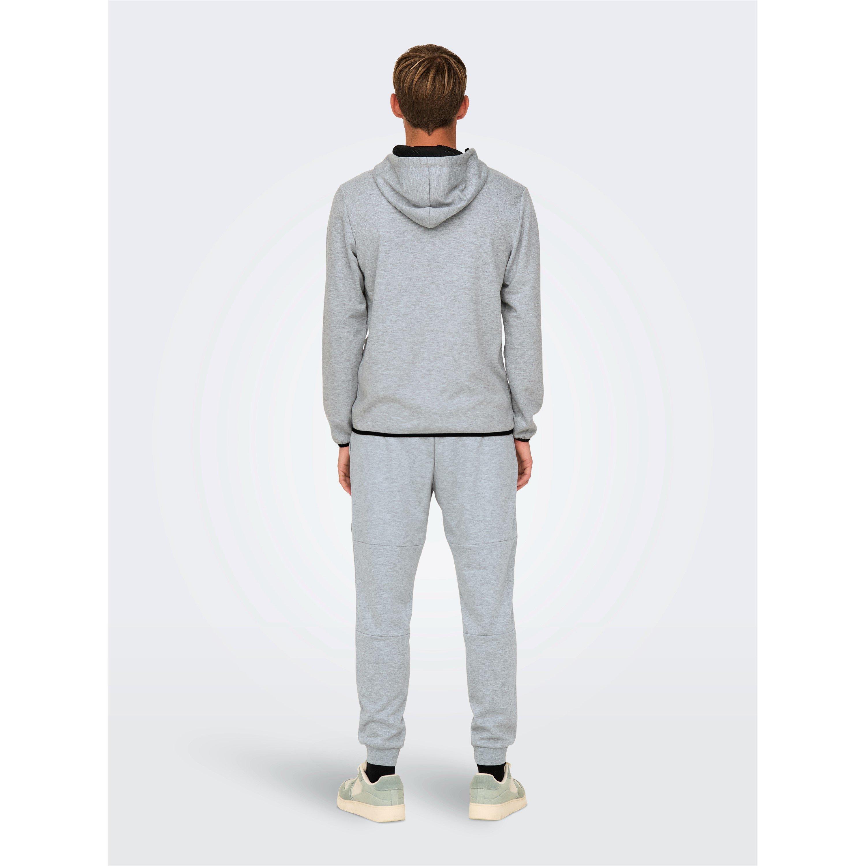 LGrey Melange - Only - Men's Zip Hoodie - 5