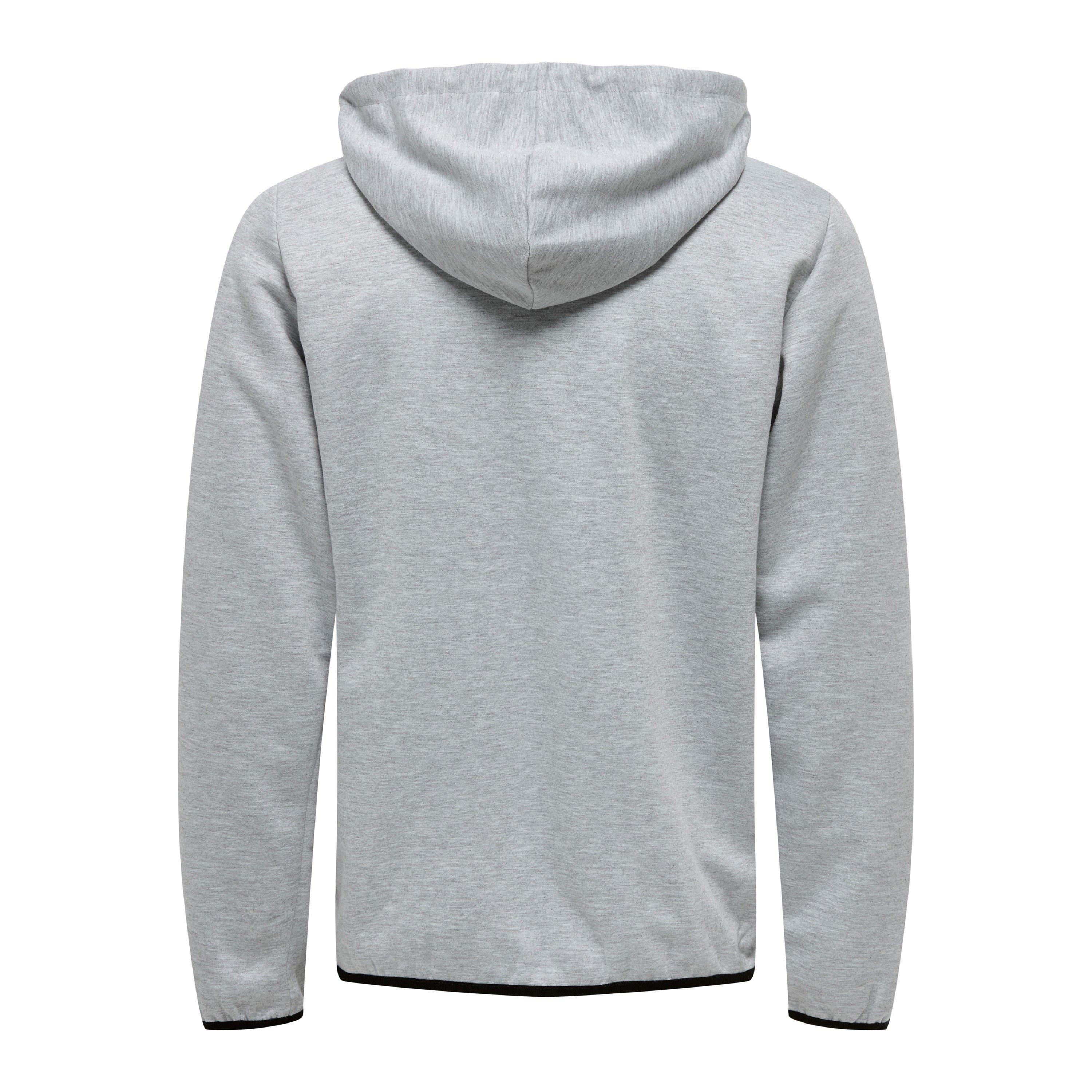 LGrey Melange - Only - Men's Zip Hoodie - 7