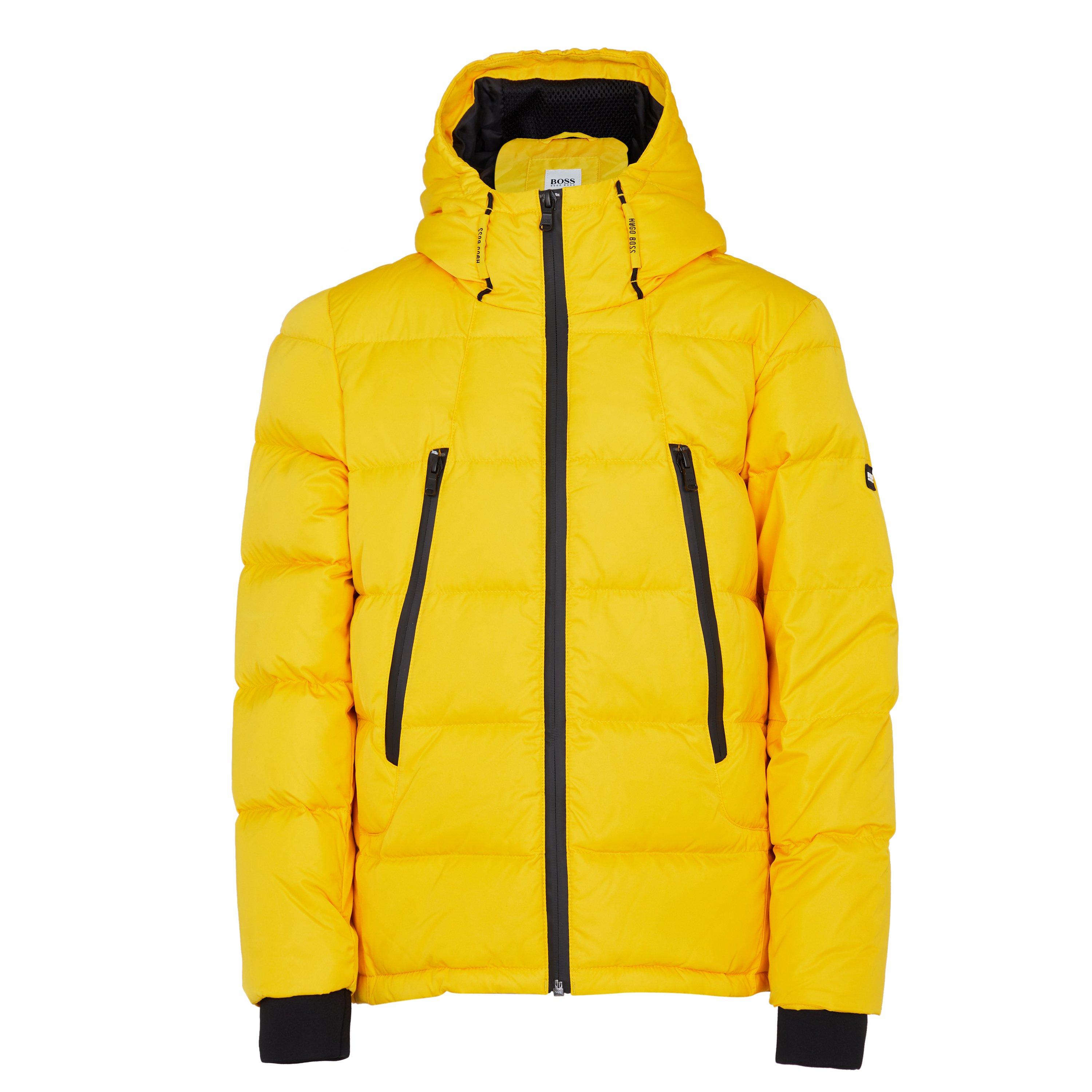 YELLOW - Boss - Kids Yellow Hooded Down Jacket - 1