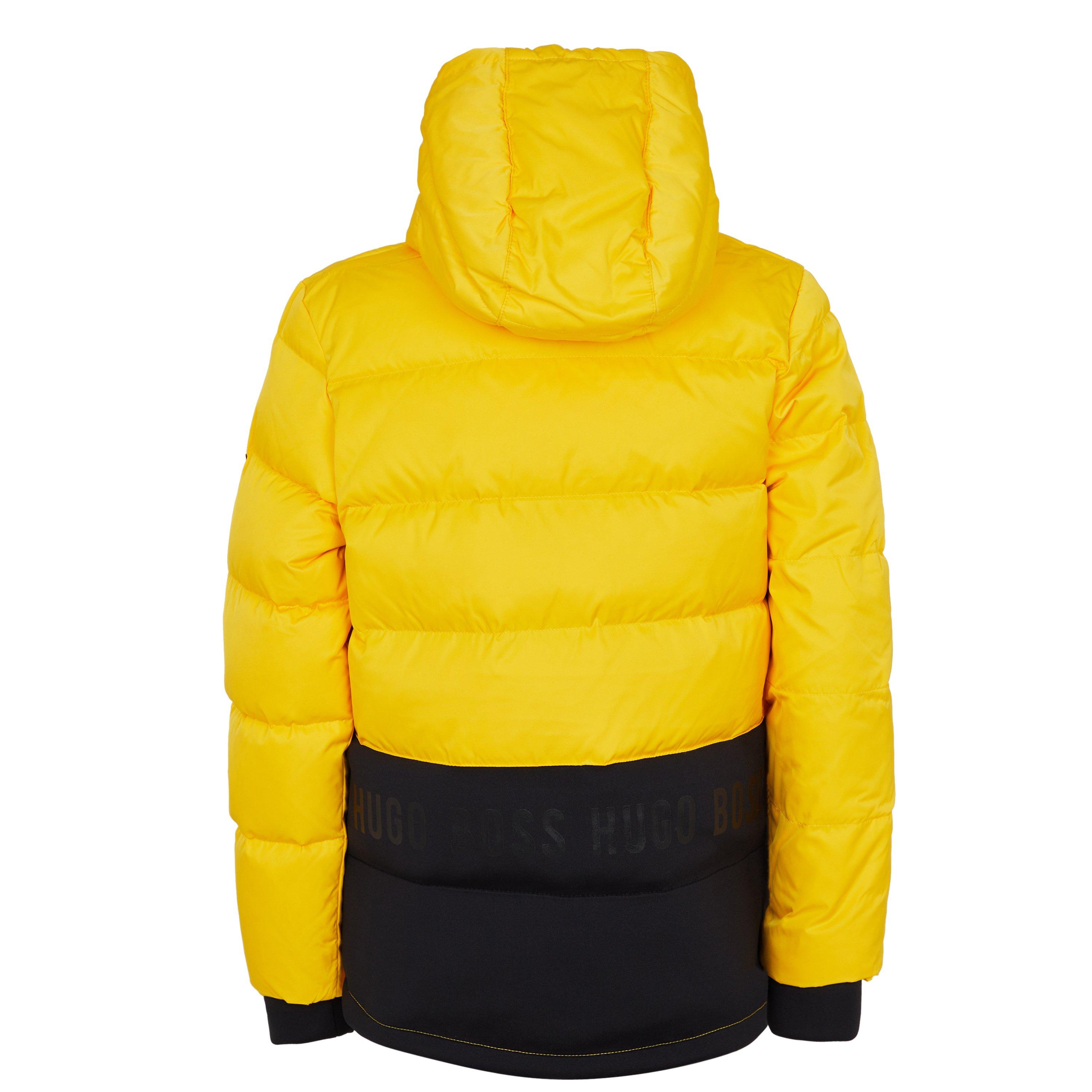 YELLOW - Boss - Kids Yellow Hooded Down Jacket - 2