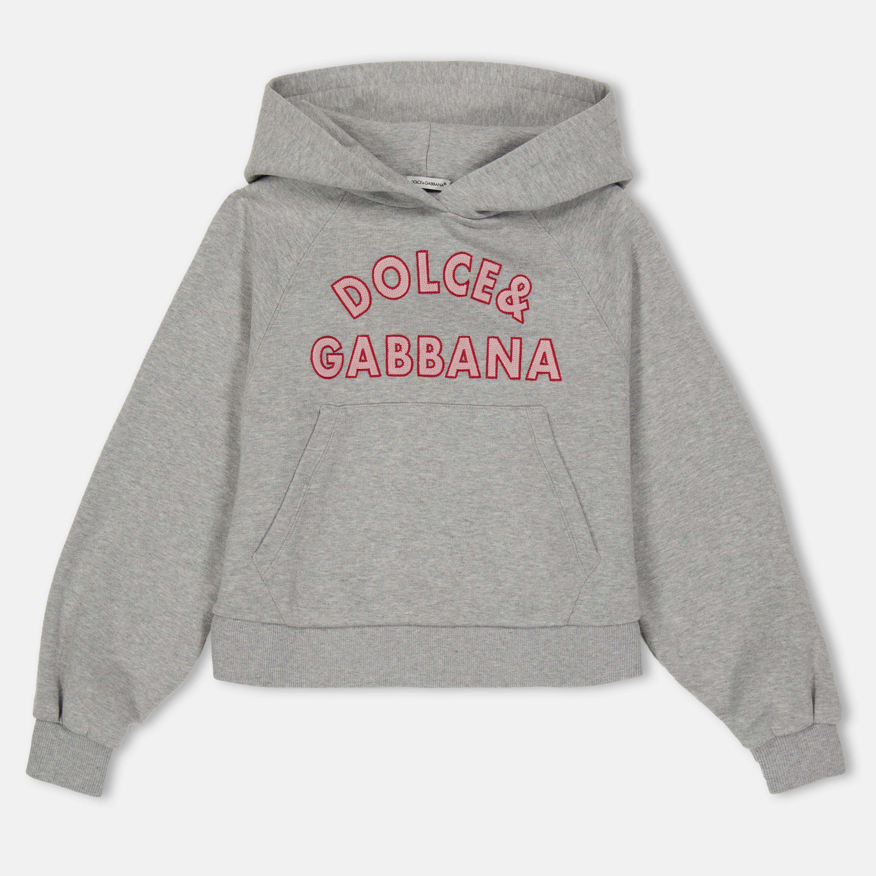 Grey S8290 - Dolce and Gabbana - Kids' Logo Pull Over Hoodie - 1