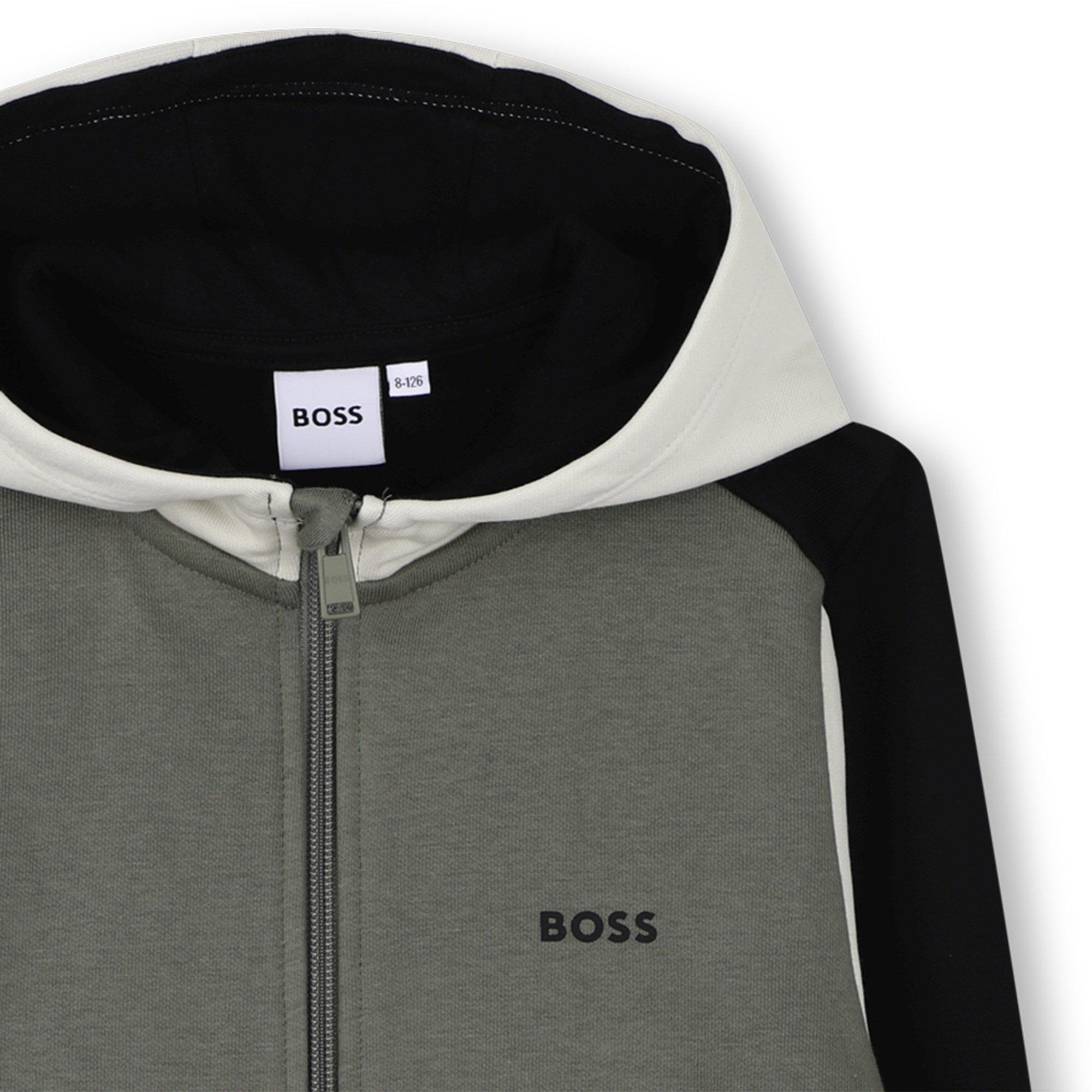Green - Boss - Kids' Hooded Full Zip Fleece - 3