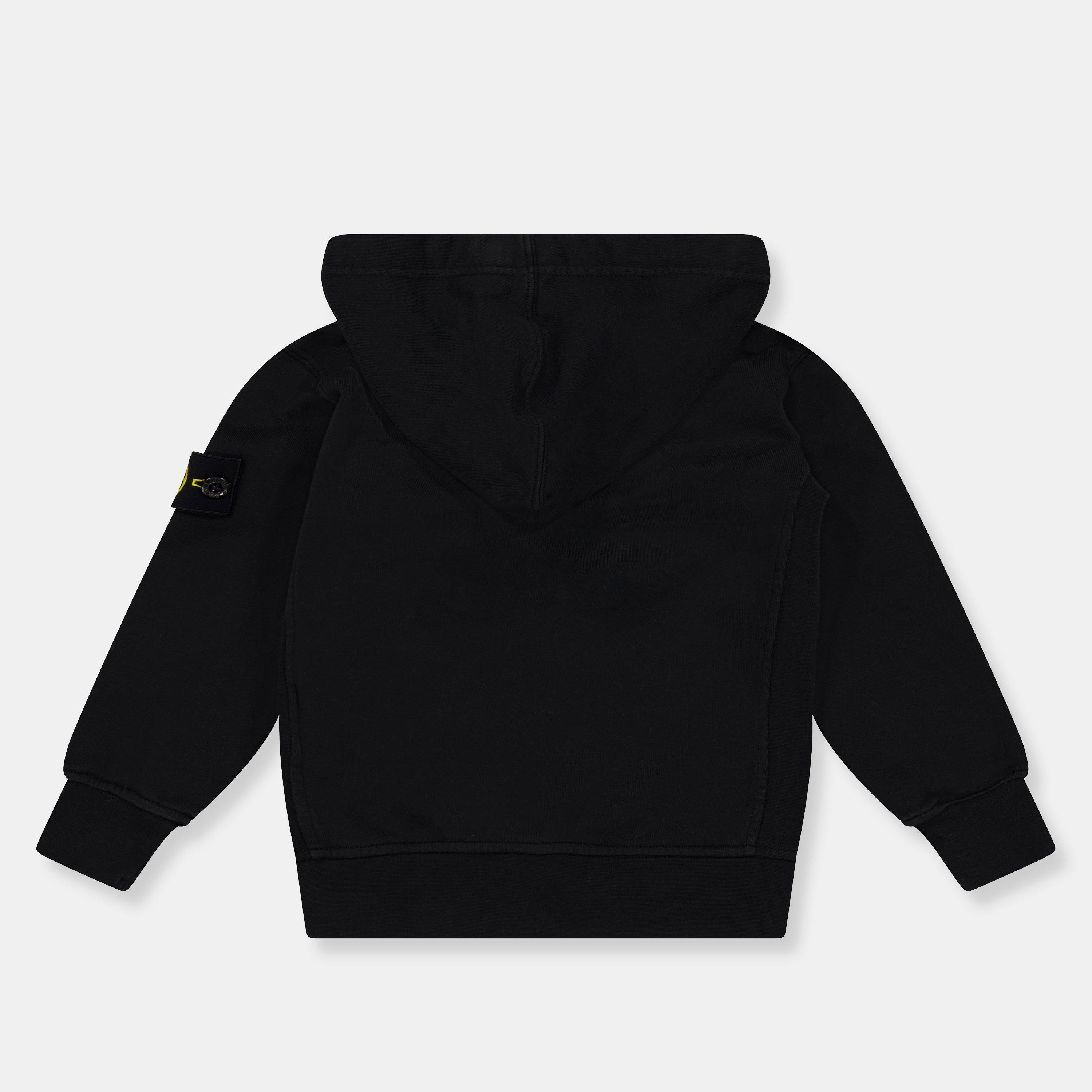 Black V0029 - Stone Island - Kids' Badge Pull Over Hoodie - 2