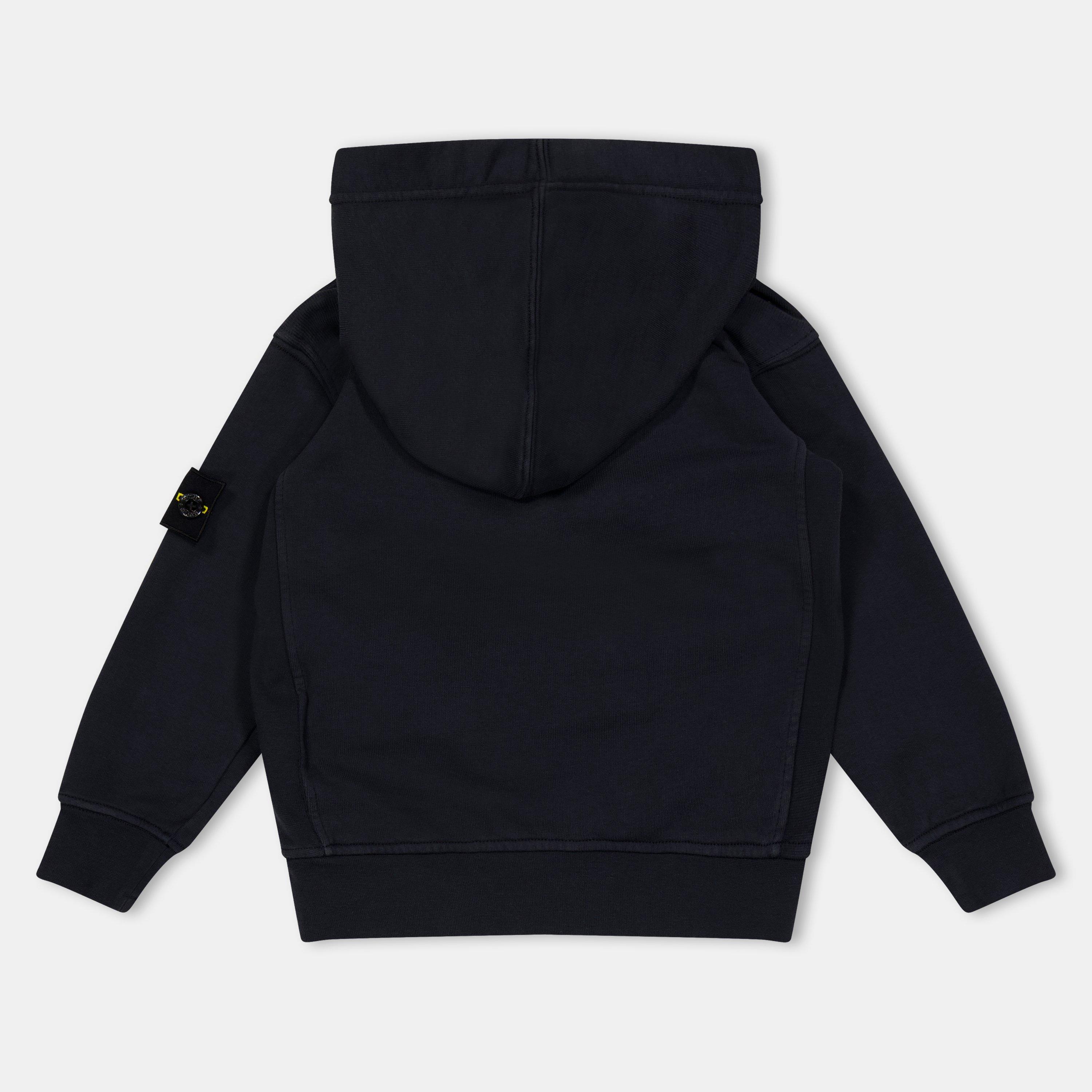 Navy V0020 - Stone Island - Kids' Badge Pull Over Hoodie - 2
