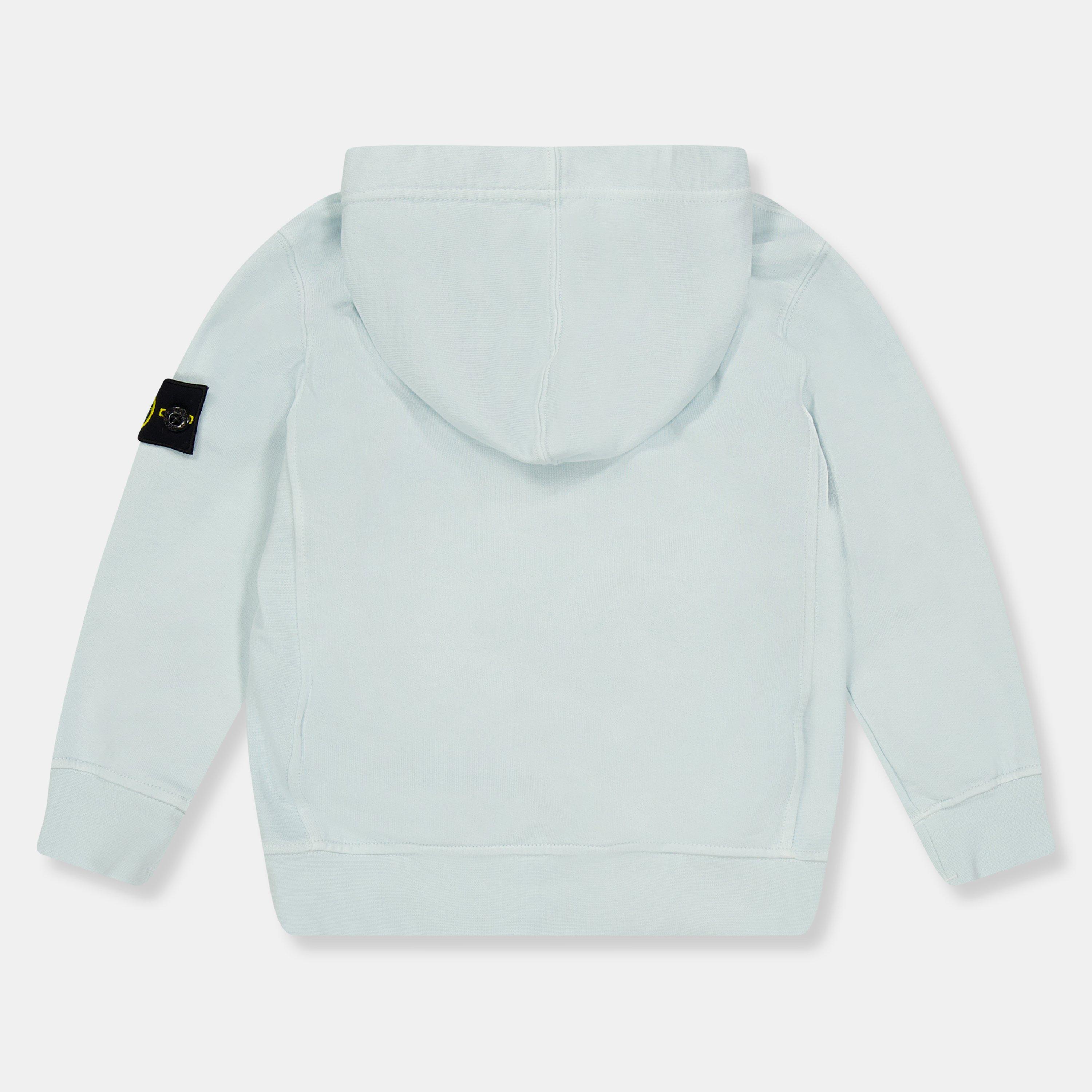 Sky Blue V0041 - Stone Island - Kids' Badge Pull Over Hoodie - 2