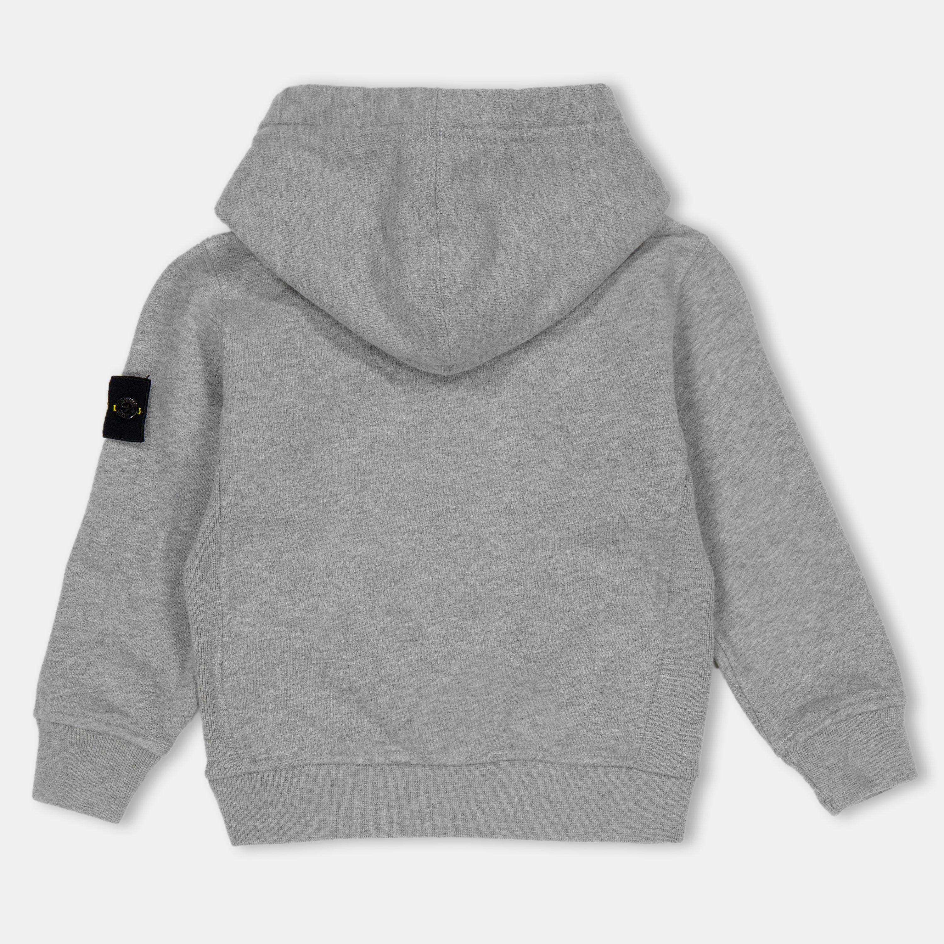 Grey Mel V0M64 - Stone Island - Kids' Badge Heavyweight Hoodie - 2