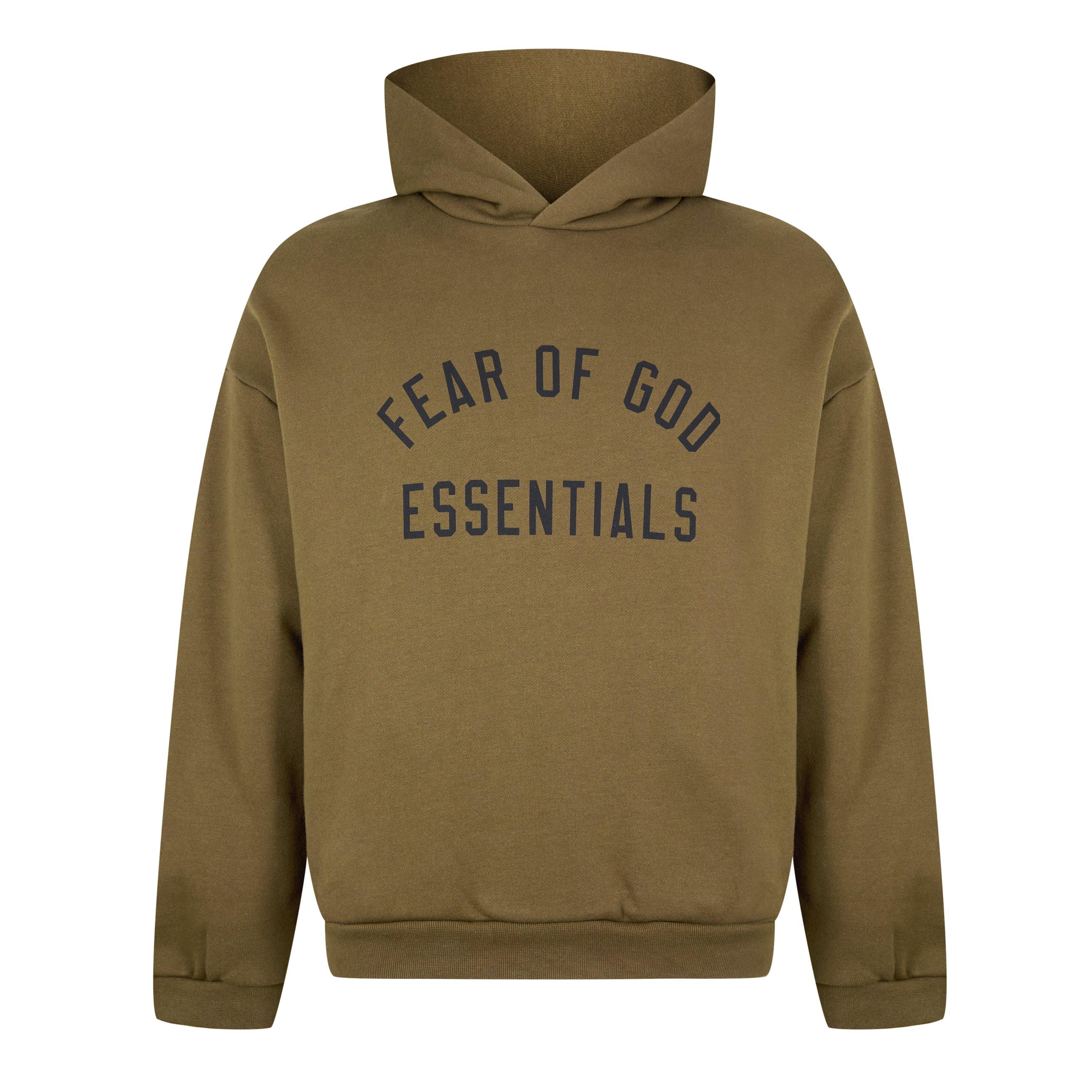 Fear Of God Essentials Men's Fleece Hoodie - Olive - X Small