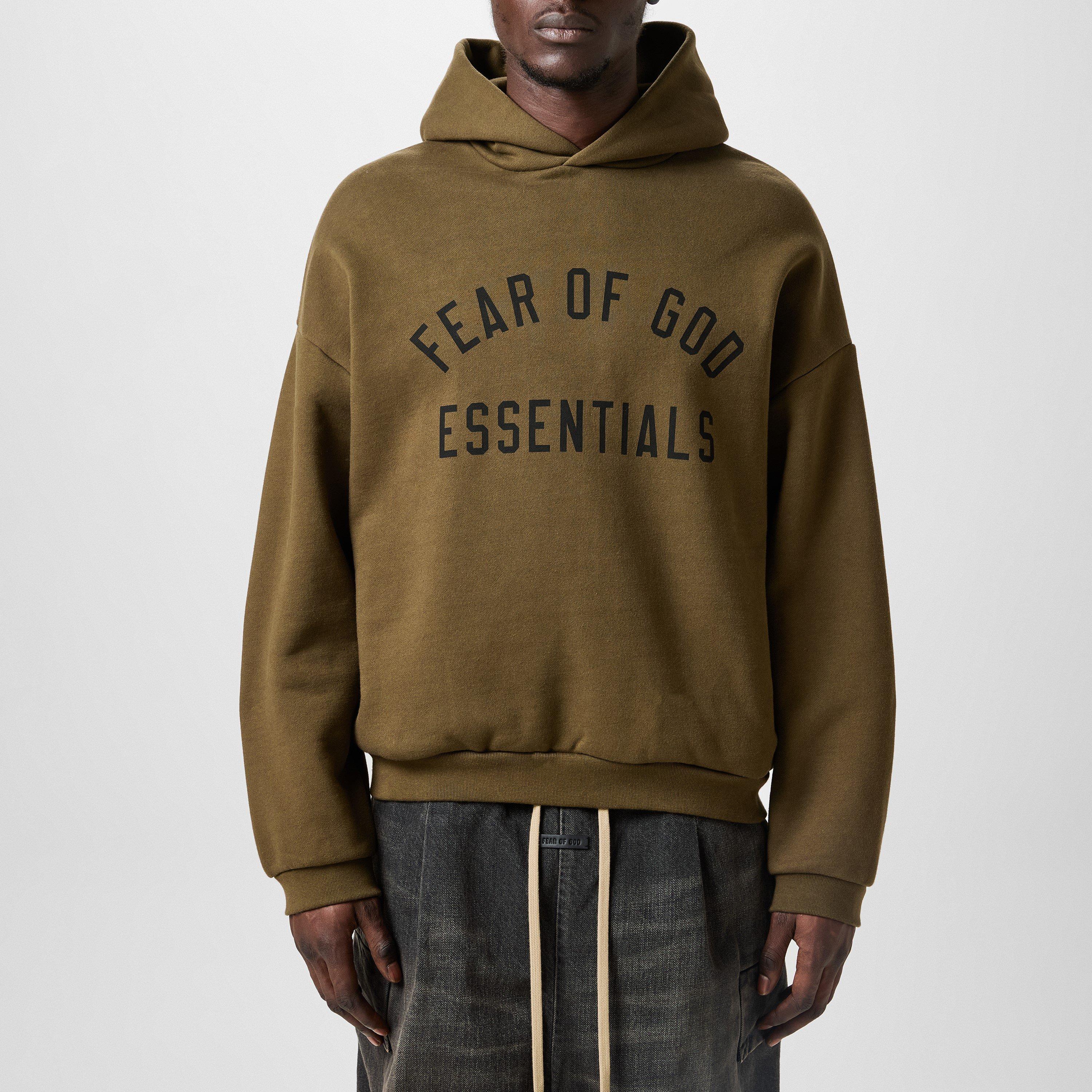 Olive - Fear Of God Essentials - Fleece Hoodie - 3