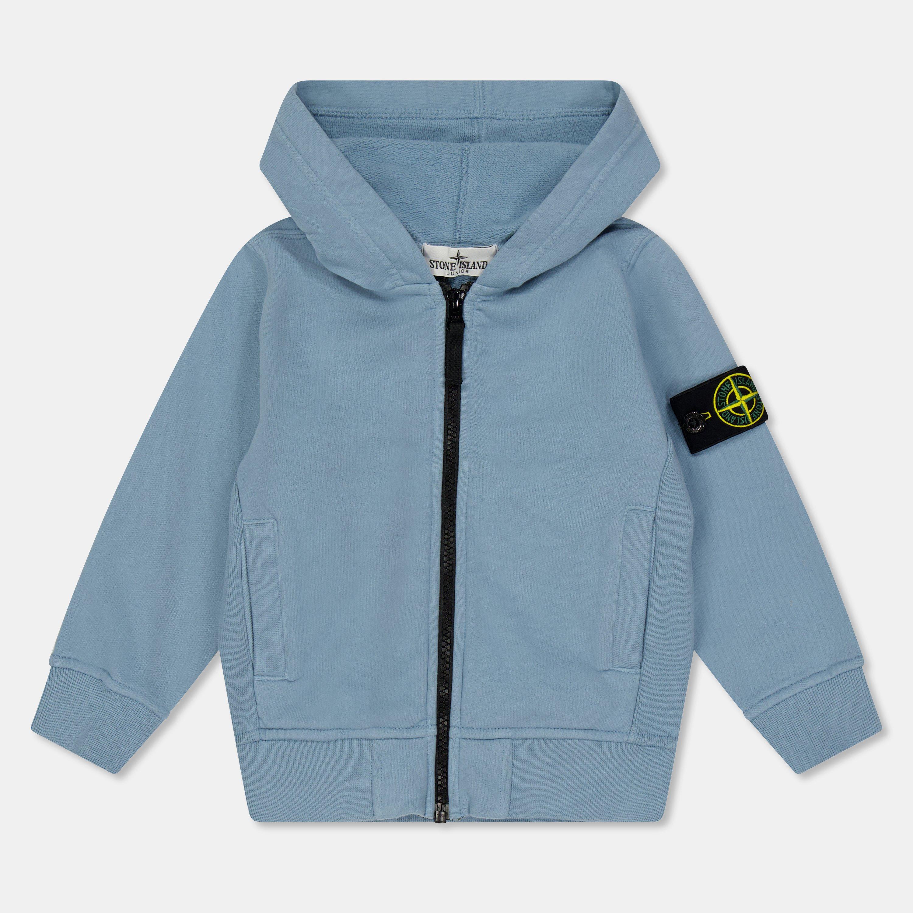Stone Island Kids' Badge Insulated Full Zip Fleece - Azzurro V004A - 10 Years