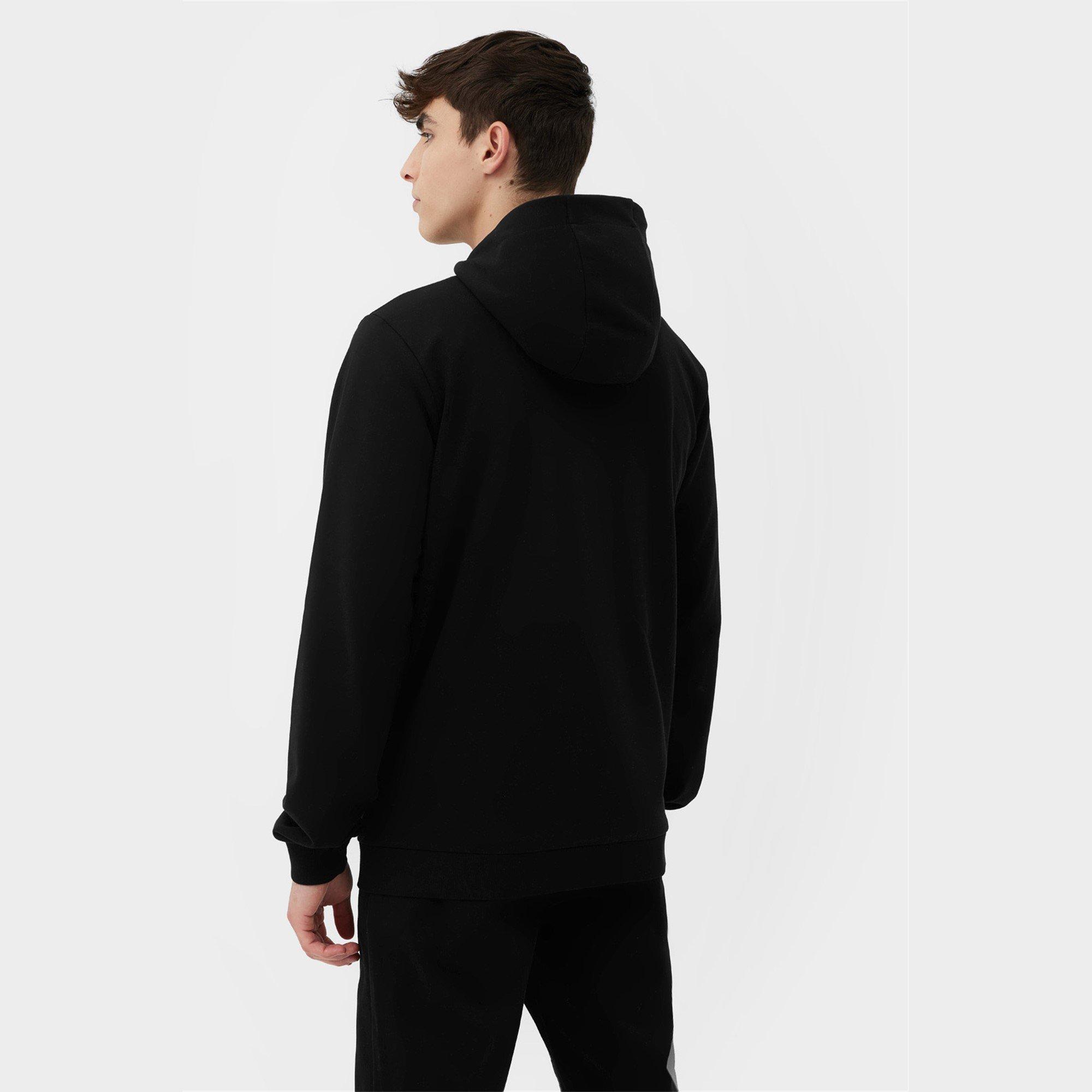 Deep Black - 4F - Full Zip Hoodie Mens - 6