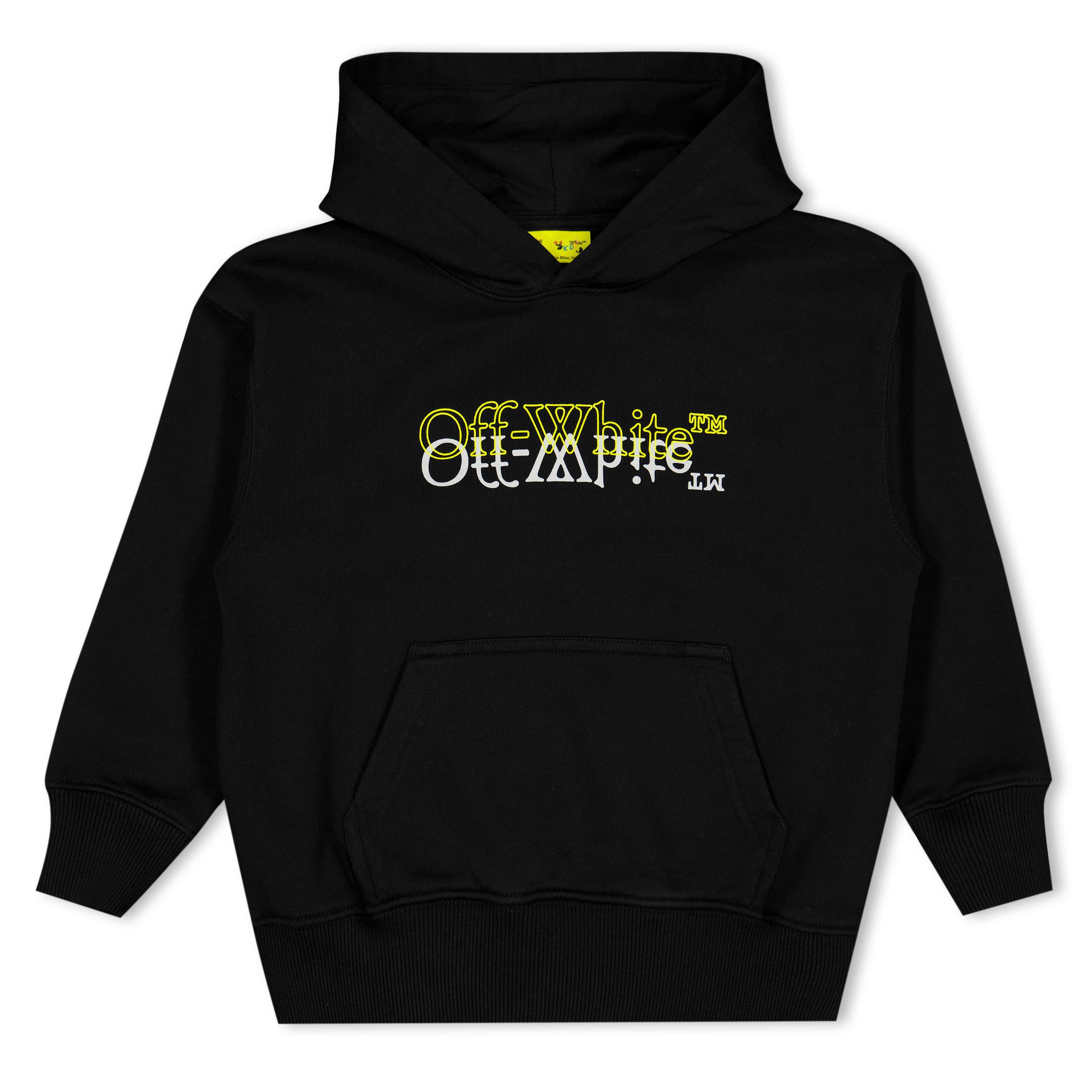 Black 001 - Off White - Unisex Kids' Overhead Hoodie - 1