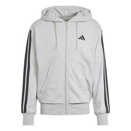 adidas 3 Stripe Full Zip Hoodie Mens