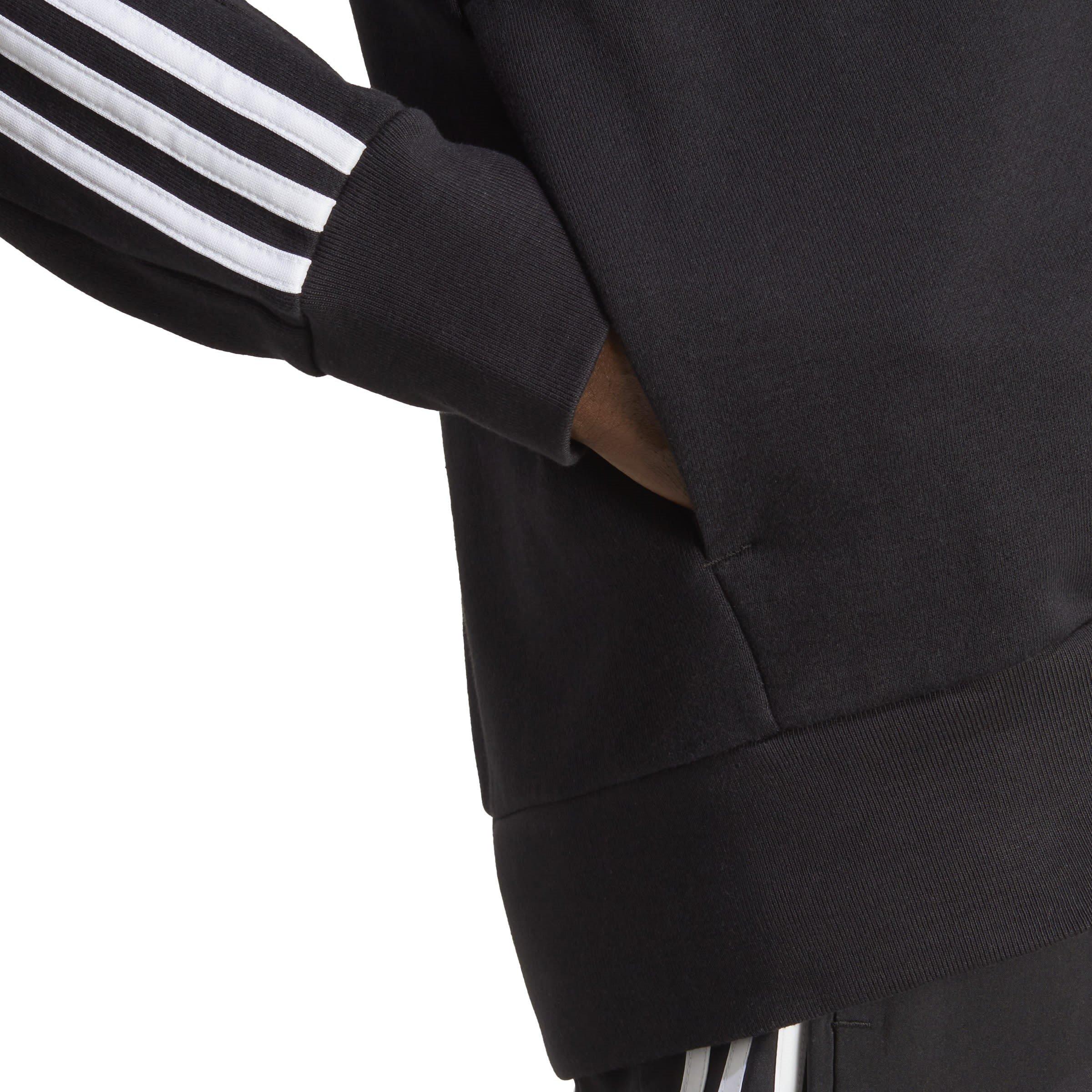 Black/White - adidas - Men's Stripe Full-Zip Hoodie - 6