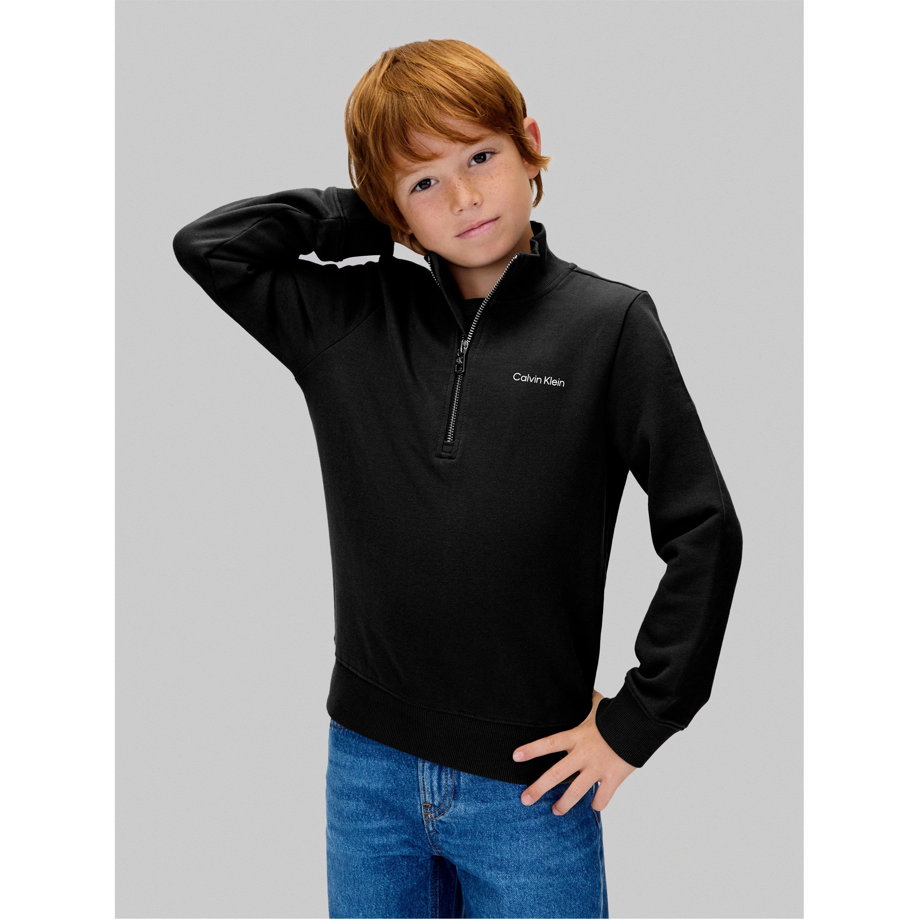 CK Black BEH - Calvin Klein Jeans - Kids' quarter Zip Fleece - 2