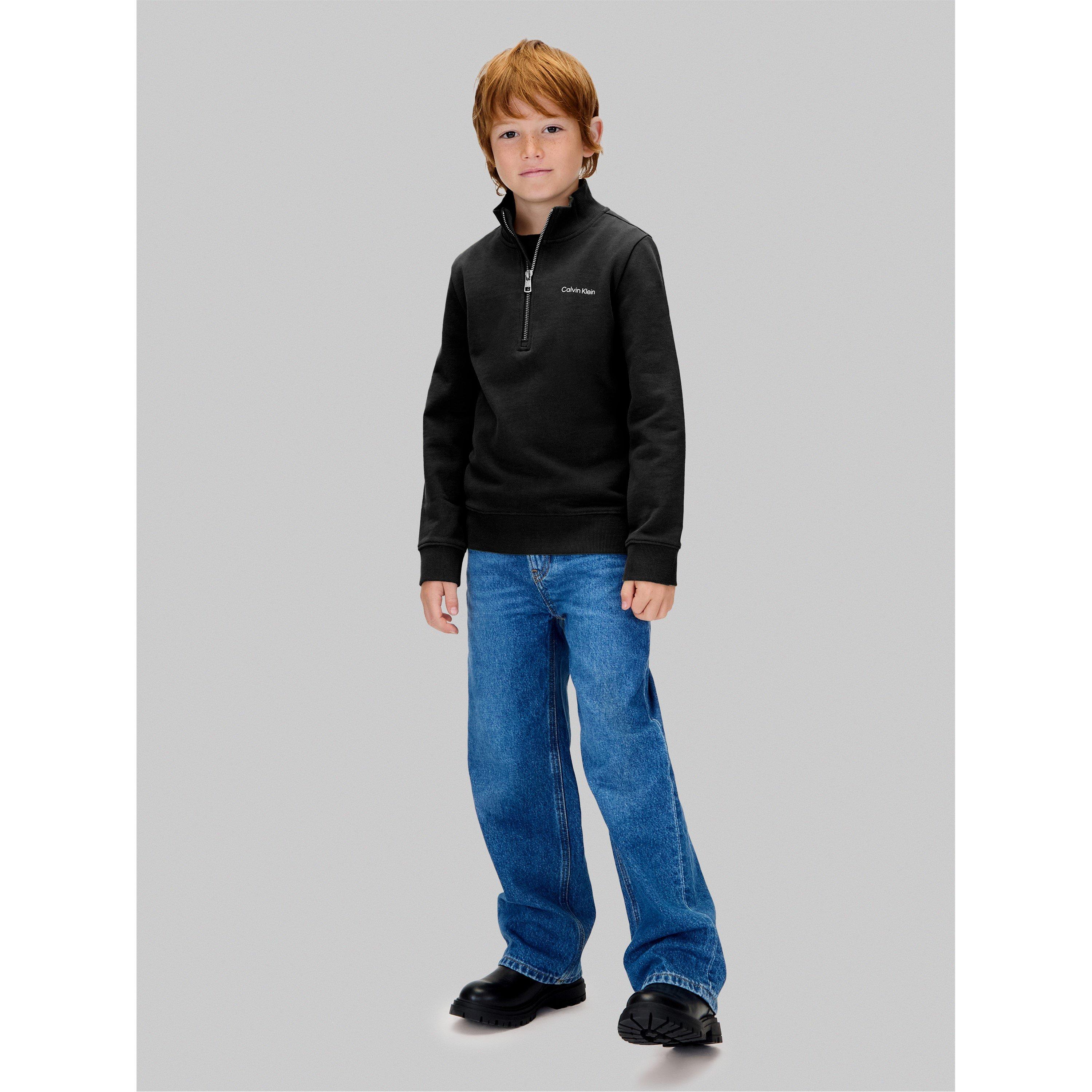 CK Black BEH - Calvin Klein Jeans - Kids' quarter Zip Fleece - 4