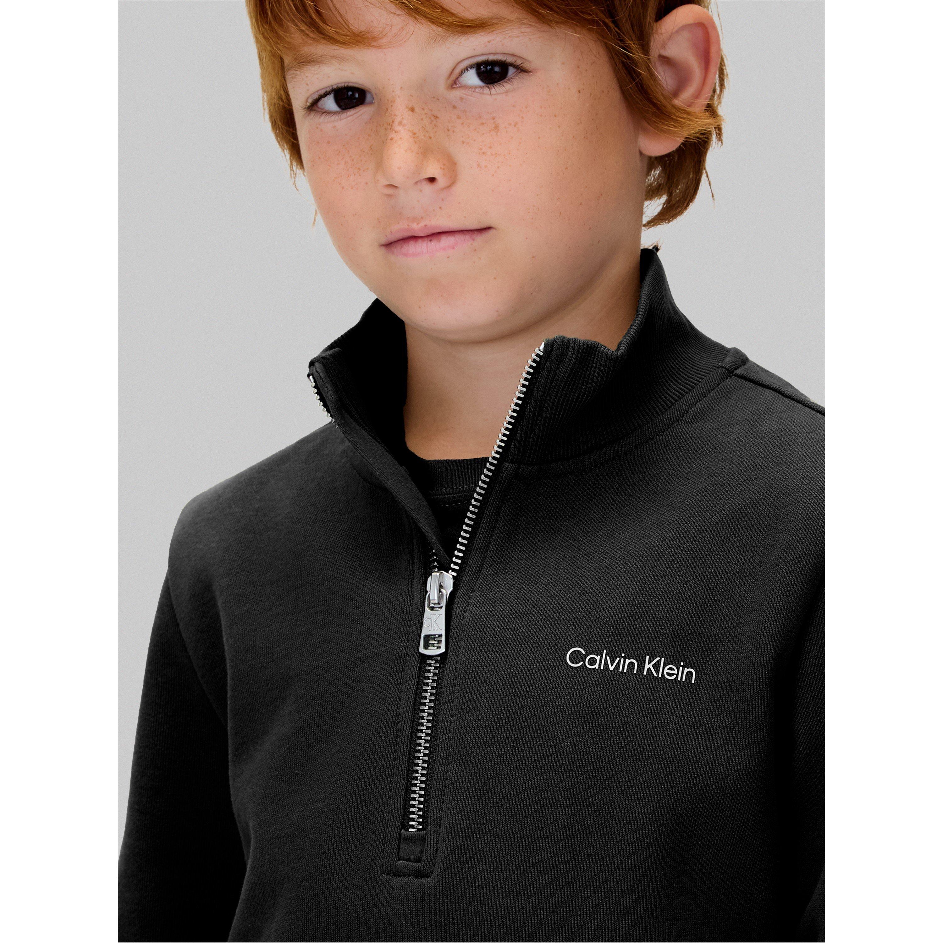 CK Black BEH - Calvin Klein Jeans - Kids' quarter Zip Fleece - 5