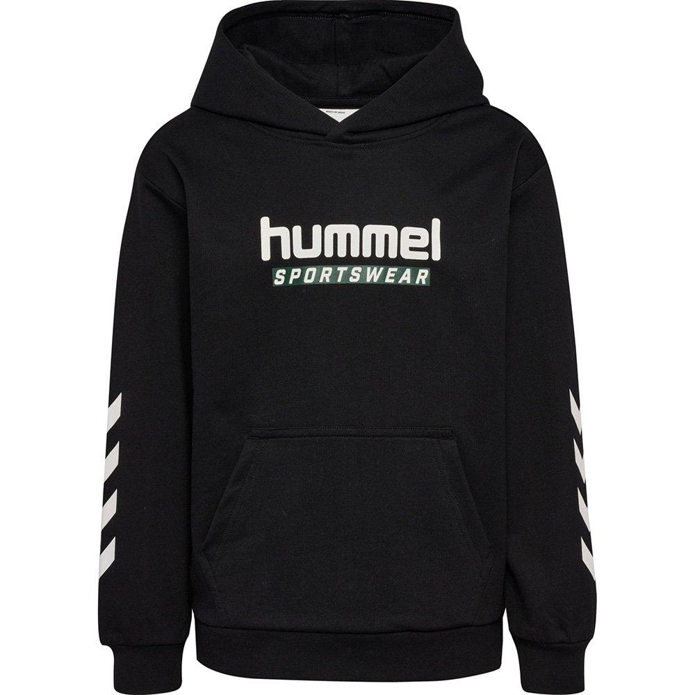 Hummel Boys Logo Hoodie Junior - Black/White - 9-10 (M)