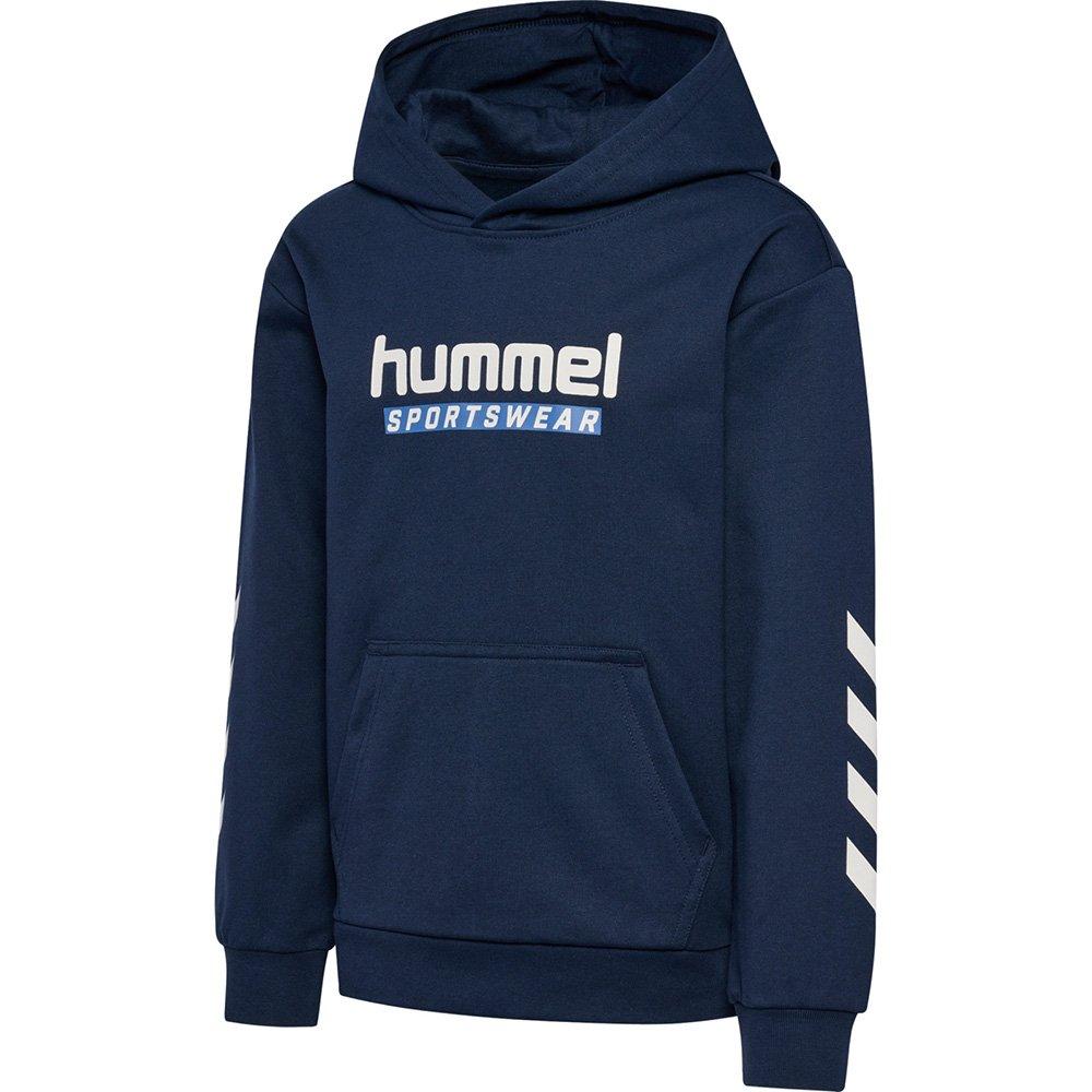 Navy/White - Hummel - Logo Hoodie Junior - 3