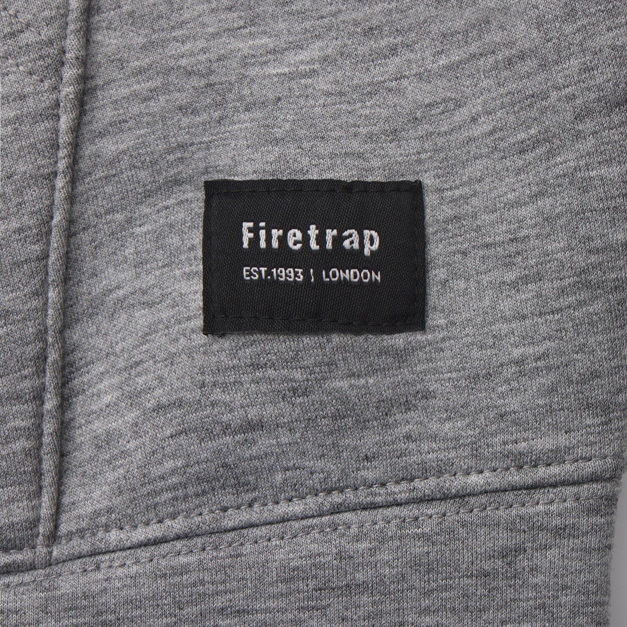Gris - Firetrap - Scuba Full Zip Hoody Mens - 4