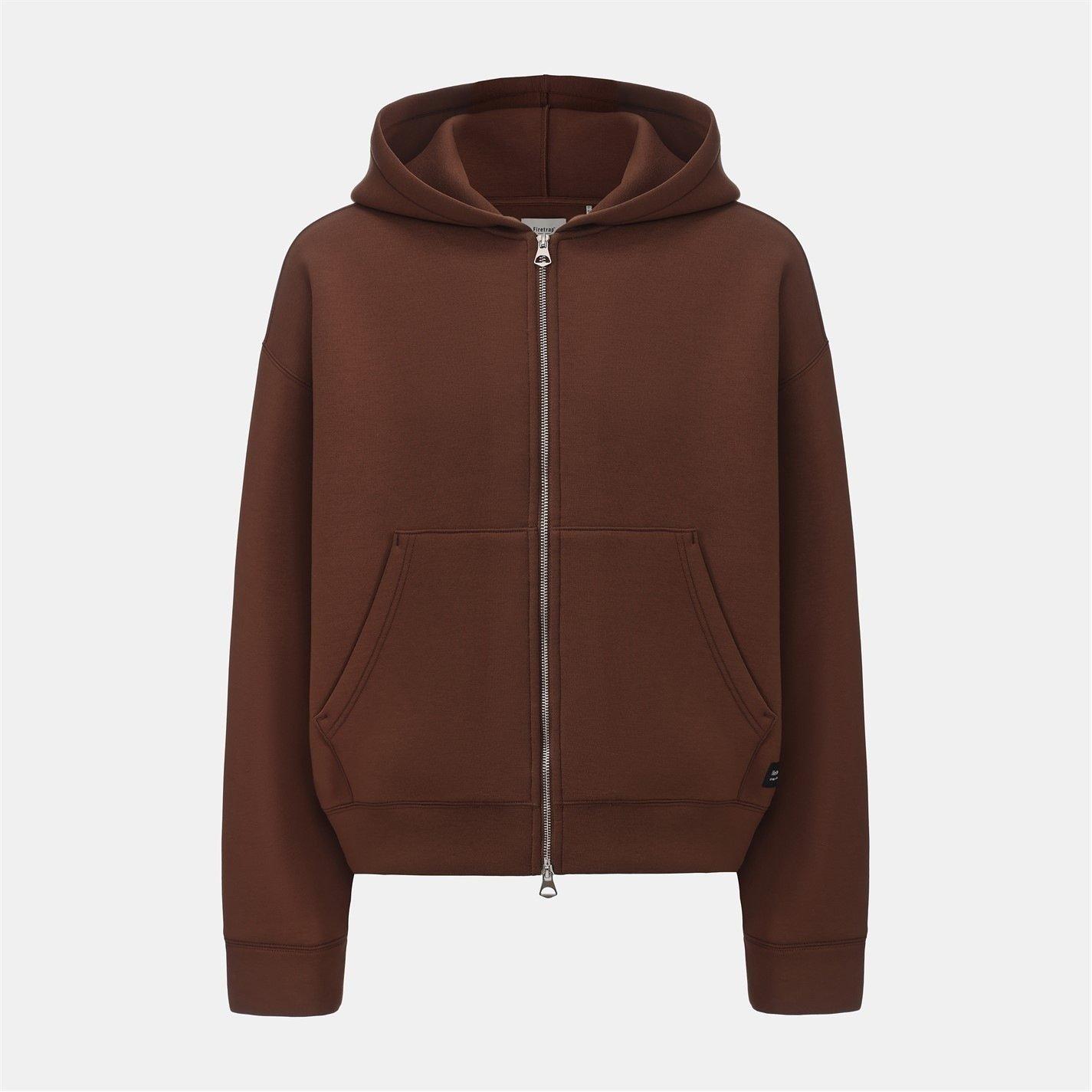 Firetrap Men's Scuba Full Zip Hoody - Brown - S