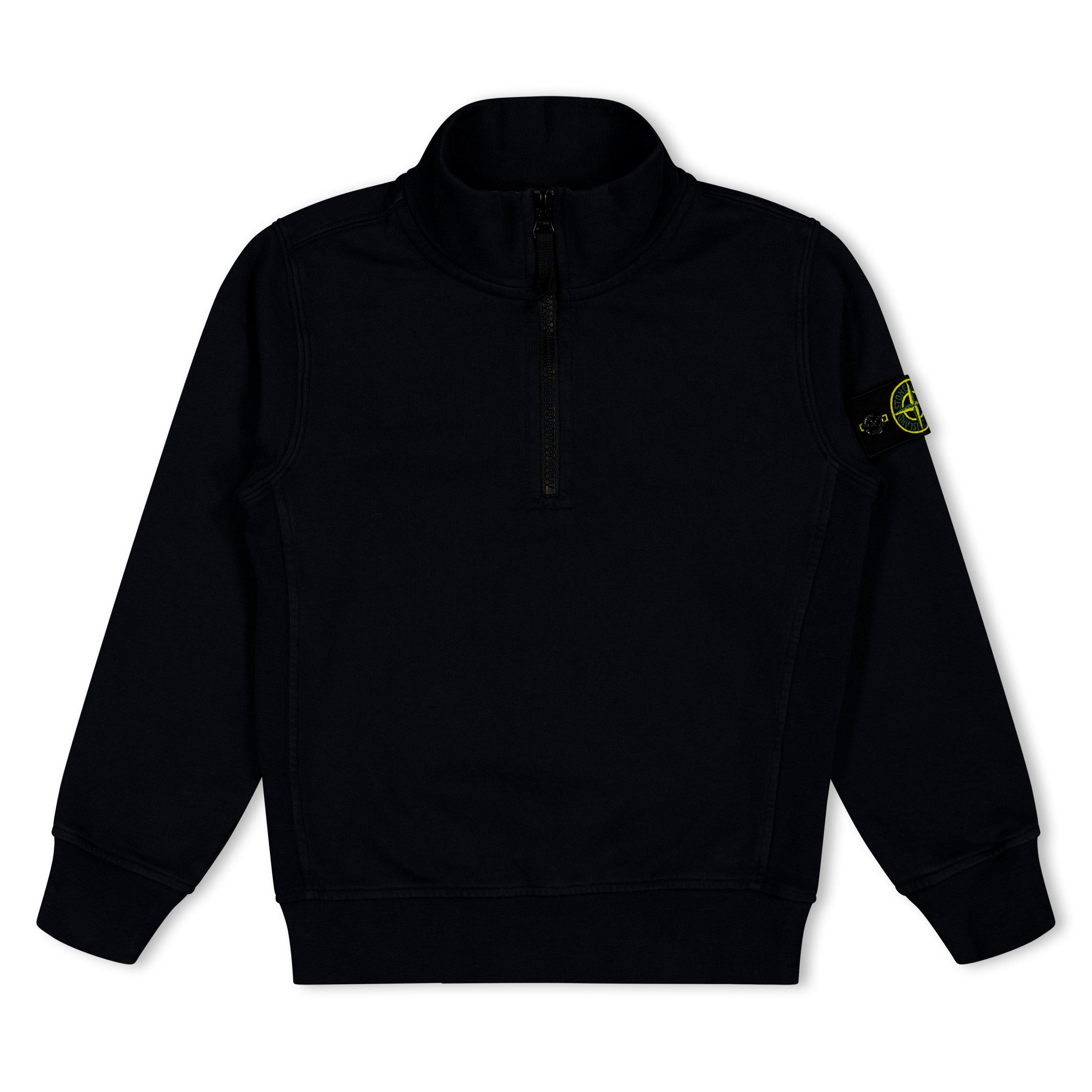 Navy V0020 - Stone Island - Stone Badge 1/4 Zip Jn61 - 1