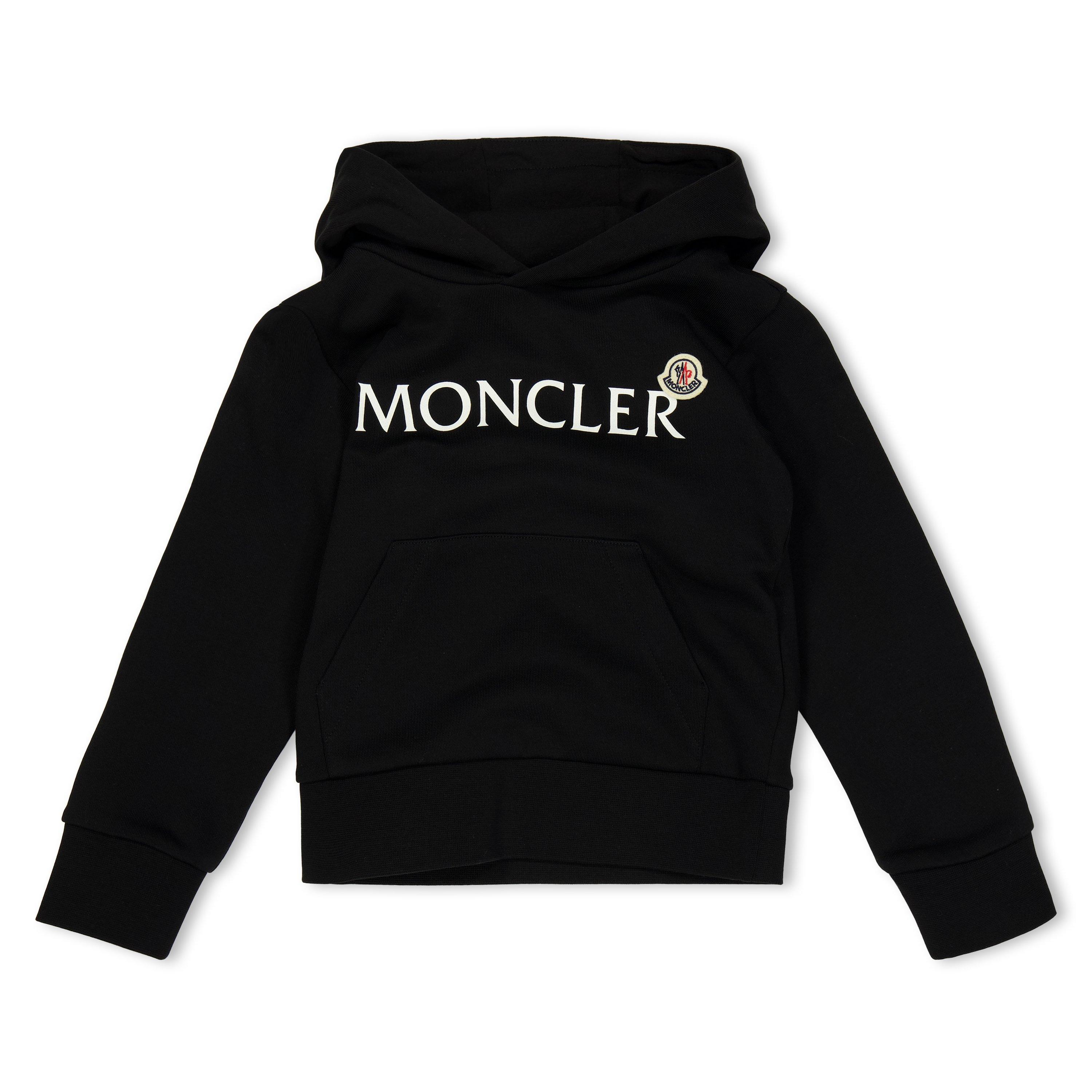 Moncler Kids' Pull Over Hoodie - Black 999 - Size 8Y