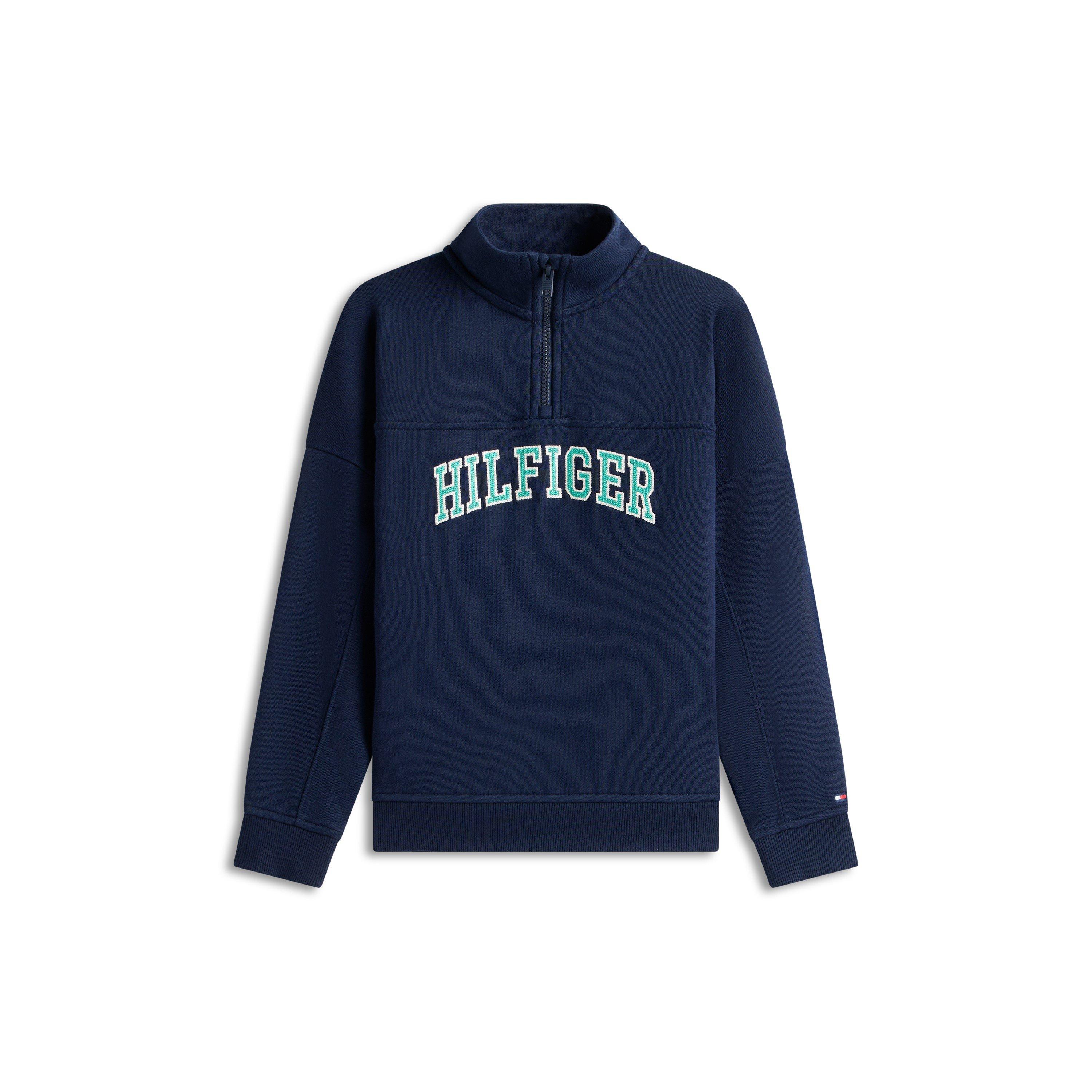 Tommy Hilfiger Boys Kids' Quarter Zip Fleece - Dark Night Navy - 14 (2XL)