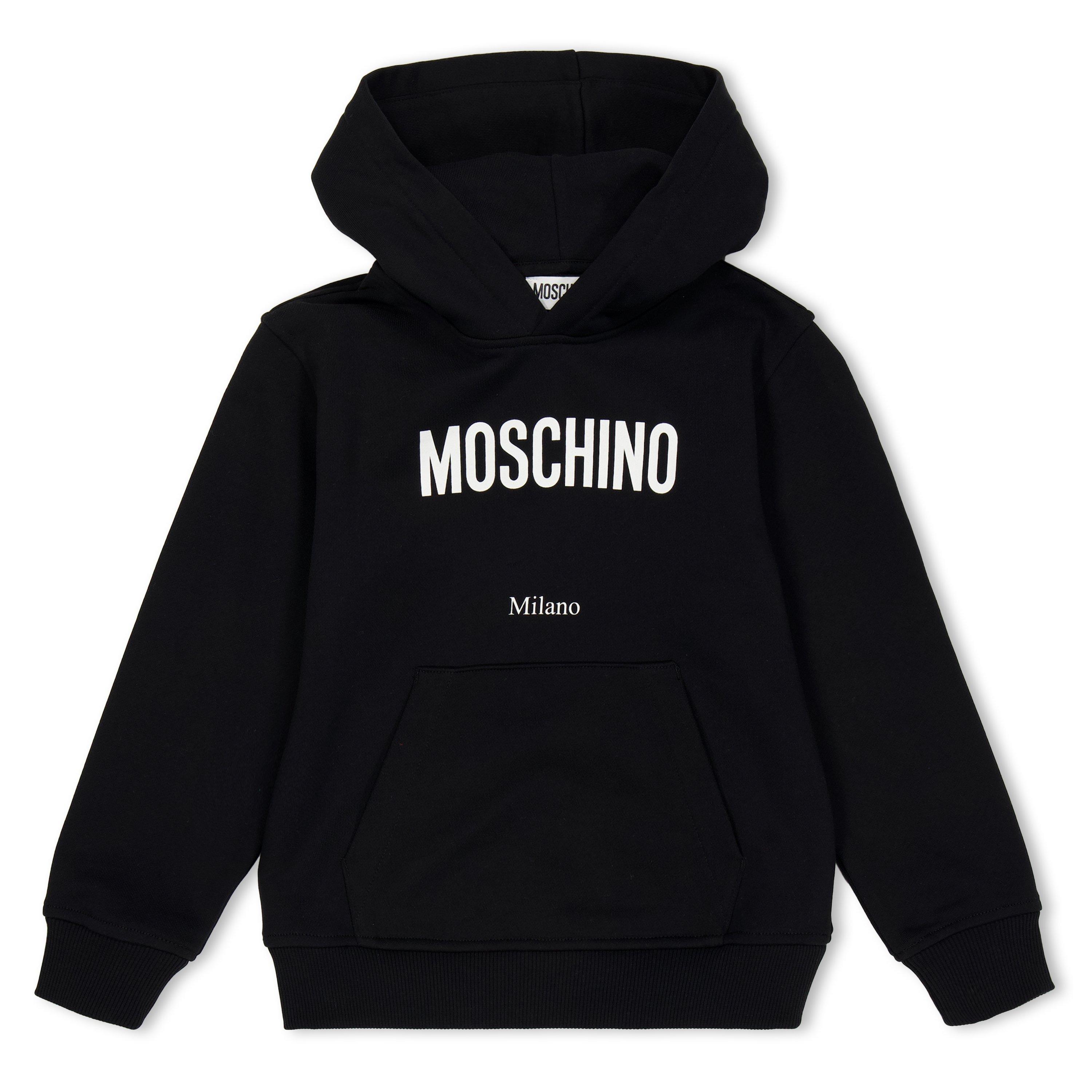 Black 60100 - Moschino - Kids' Logo Pull Over Hoodie - 1