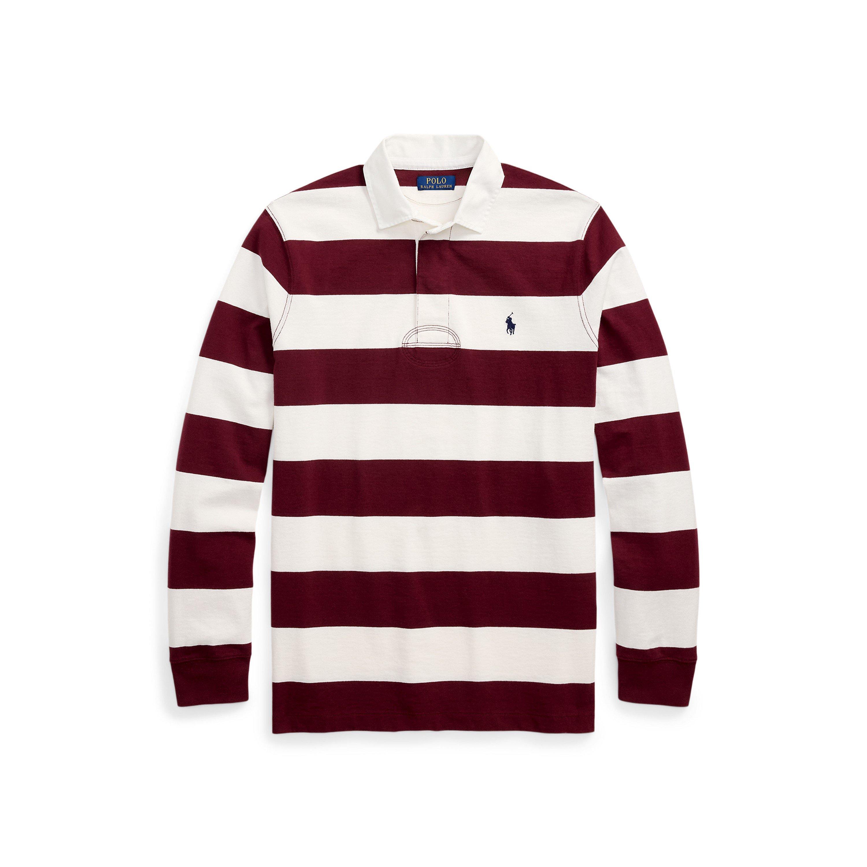 Polo Ralph Lauren Men's Clasic Wine/Crm Rugby Shirt - XL