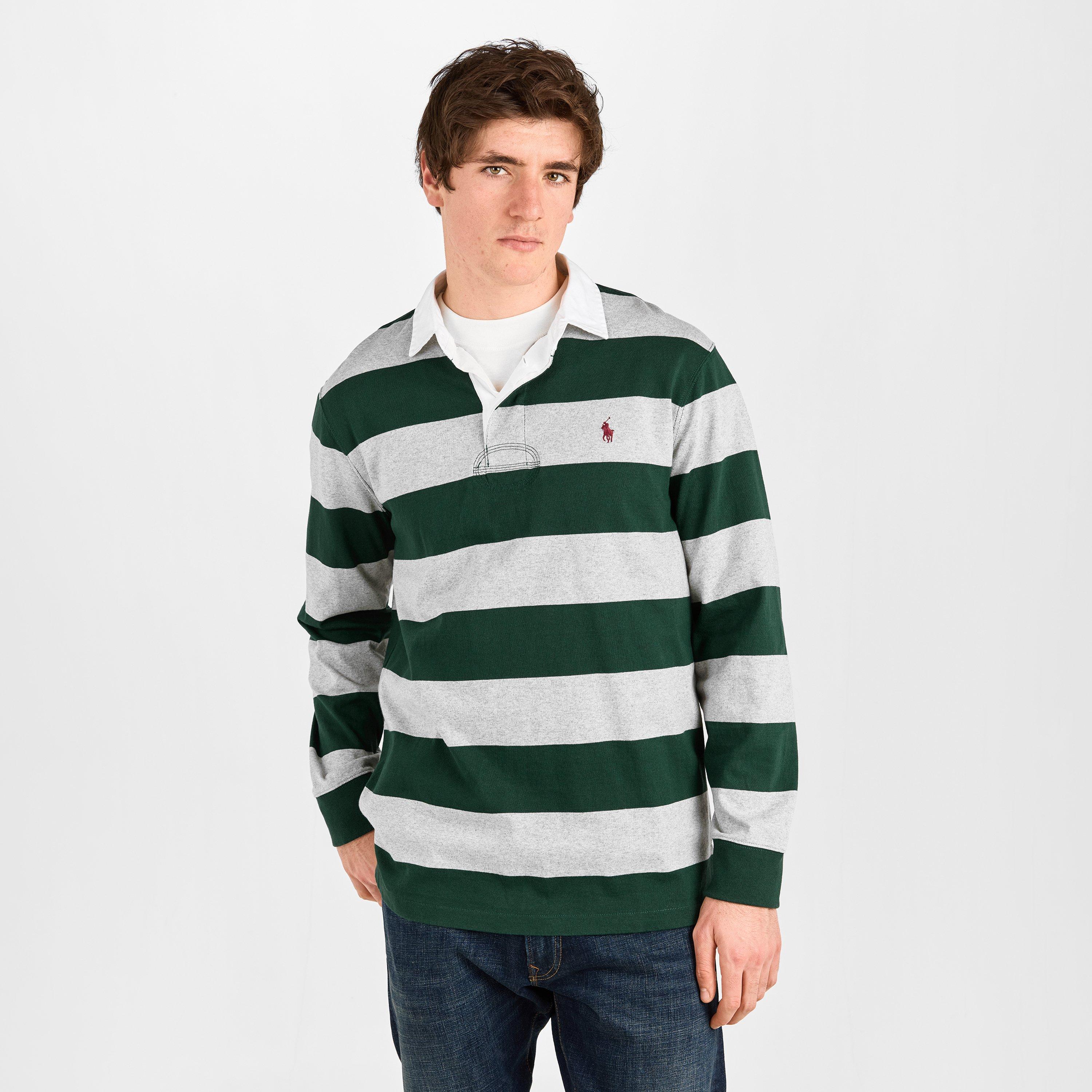 VintgePine/Gry - Polo Ralph Lauren - Men's Rugby Polo Shirt - 3