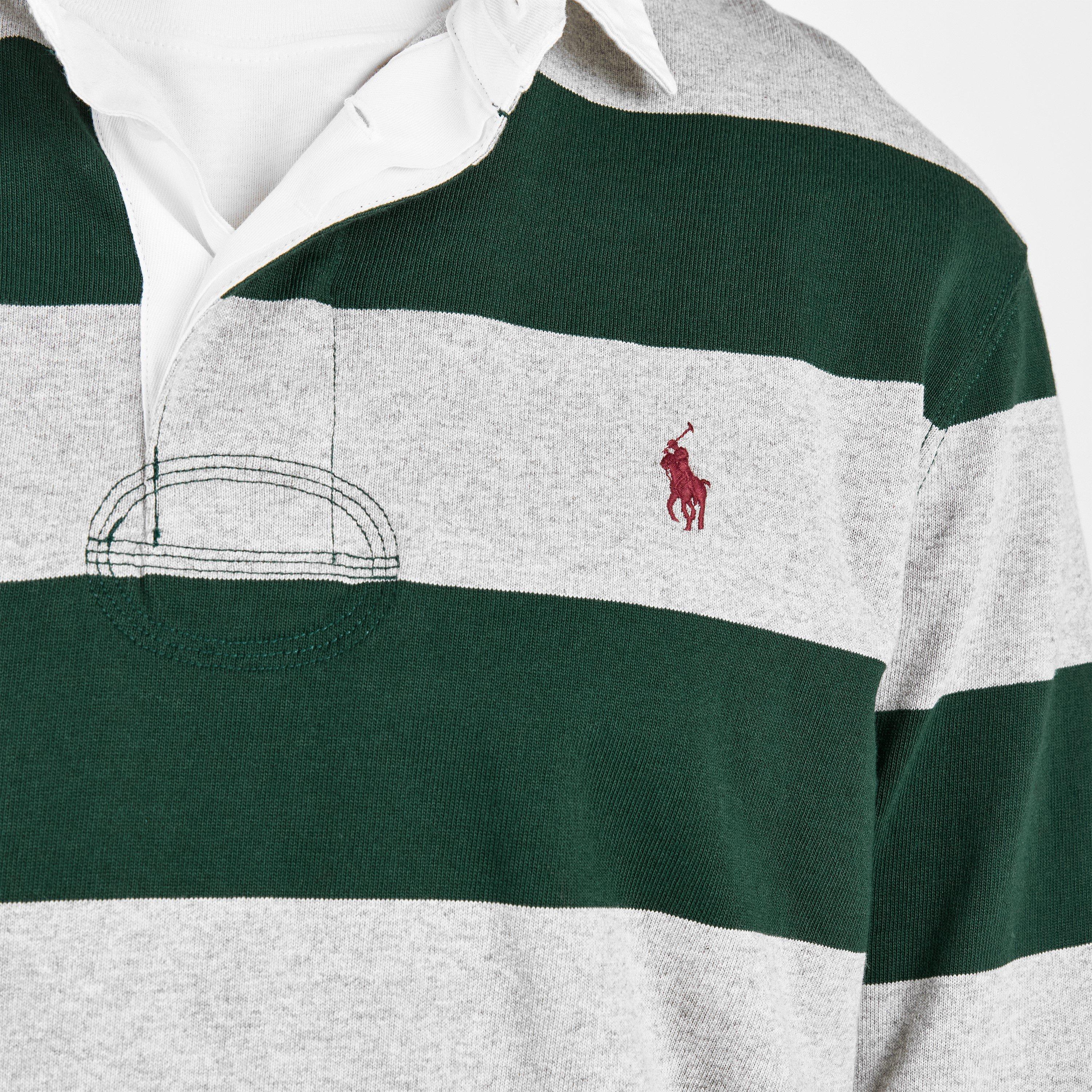 VintgePine/Gry - Polo Ralph Lauren - Men's Rugby Polo Shirt - 5