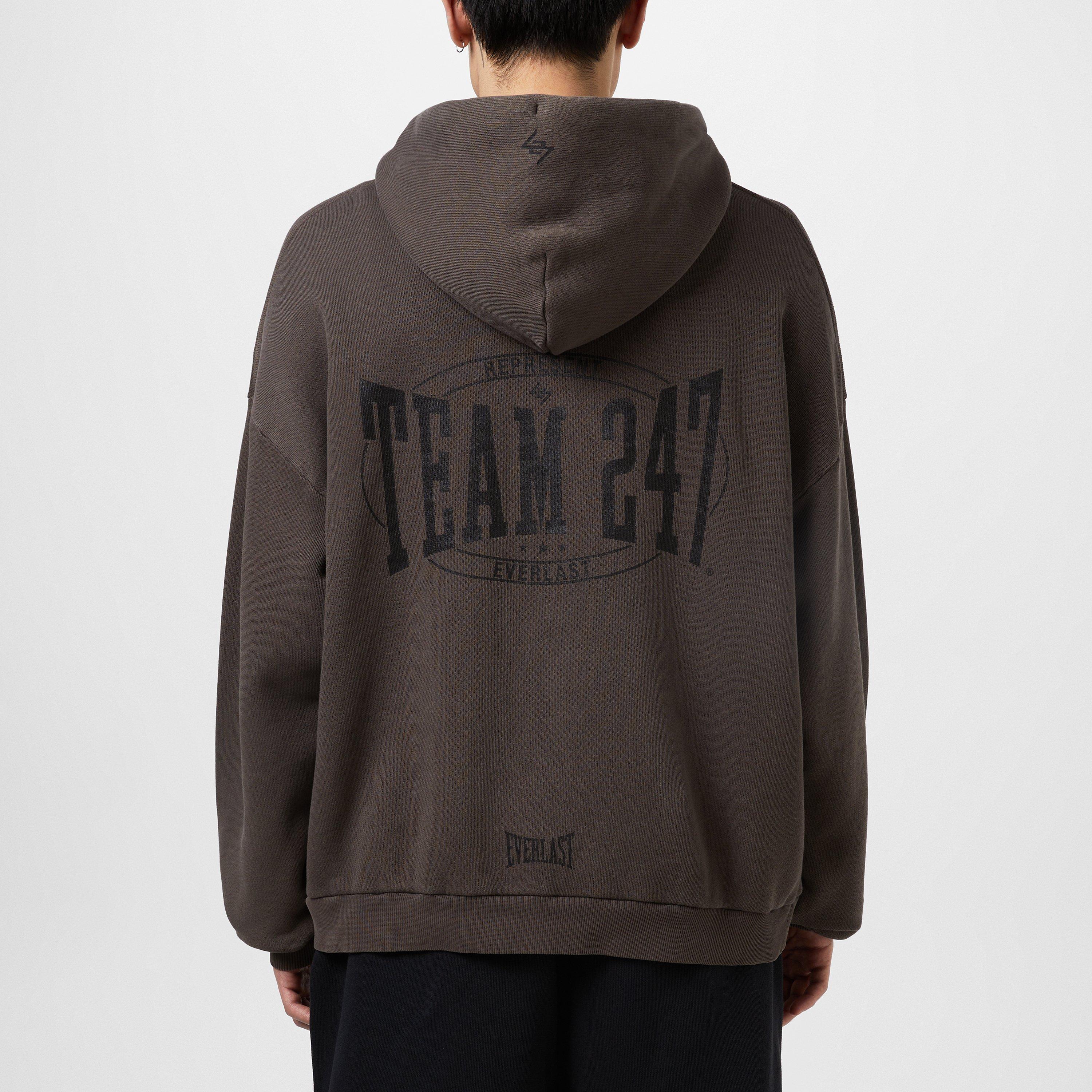 Washed Brown - Represent 247 - X Everlast Team 247 Performance Hoodie - 3