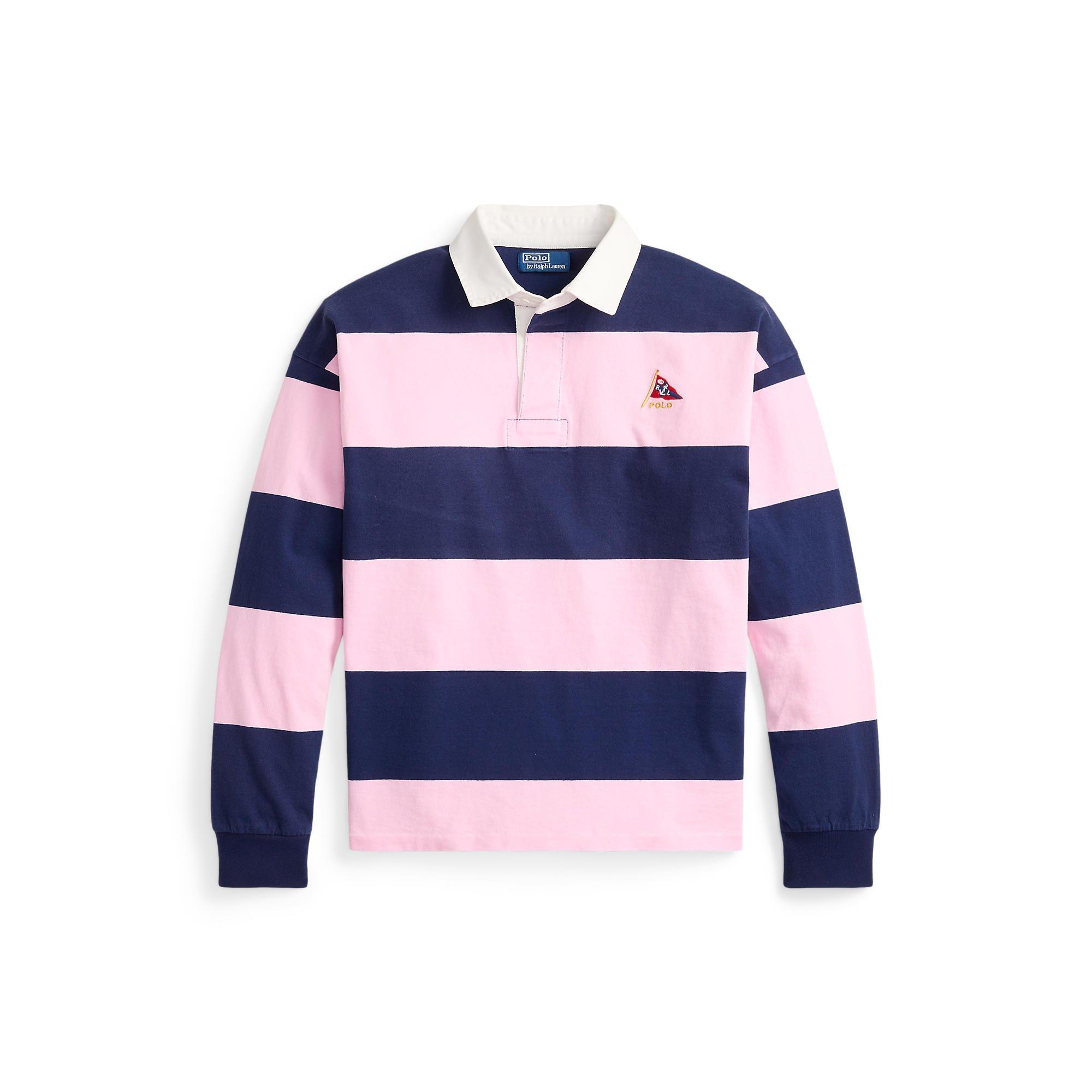 Carmel Pink/Nvy - Polo Ralph Lauren - Men's Rugby Polo Shirt - 1