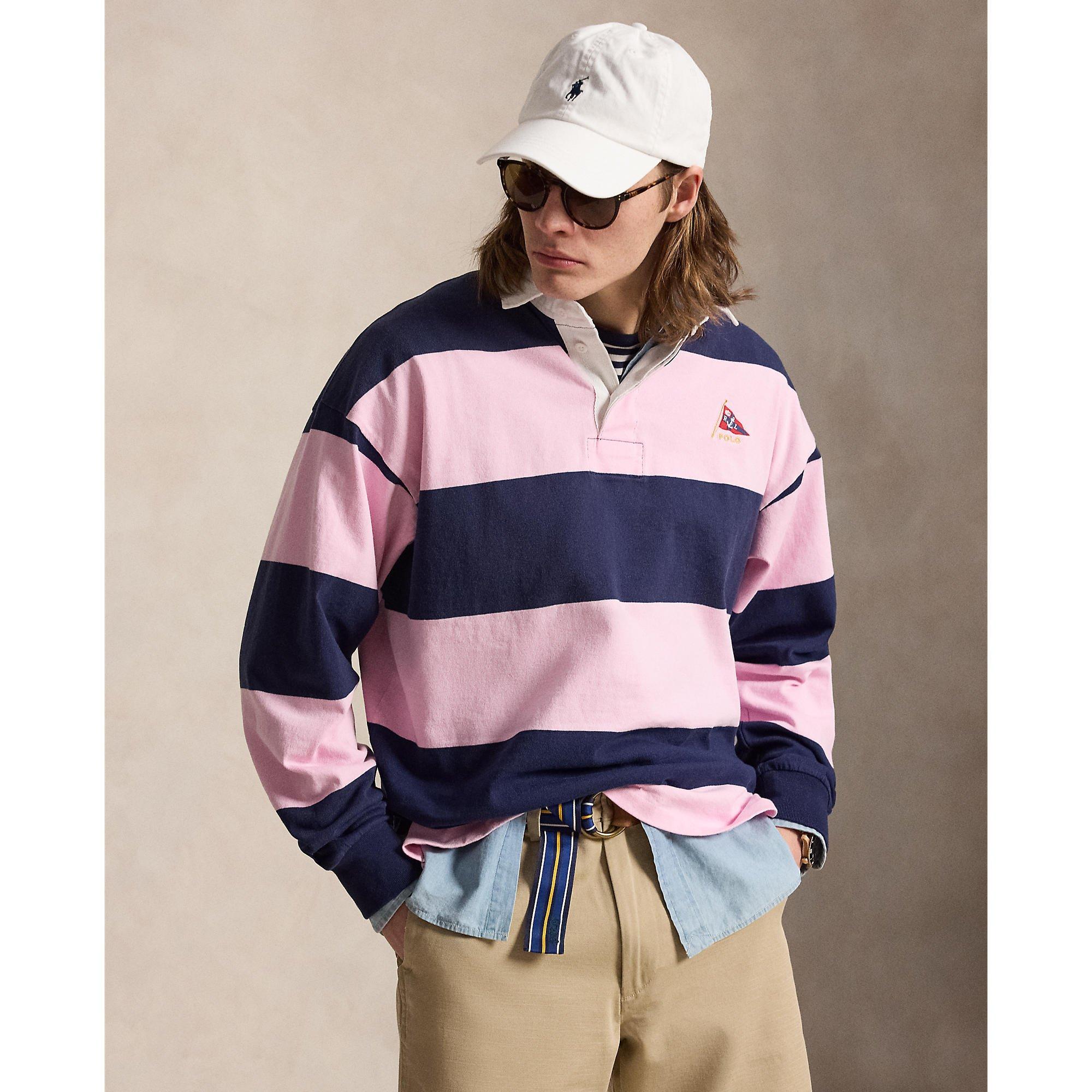 Carmel Pink/Nvy - Polo Ralph Lauren - Men's Rugby Polo Shirt - 2