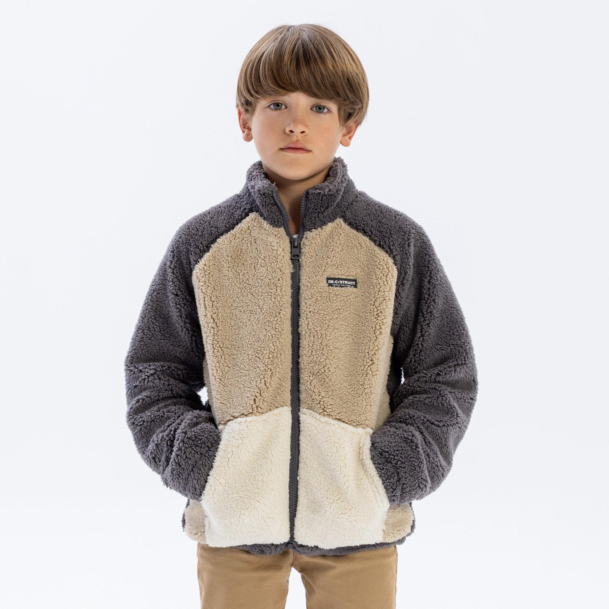 Marrón - Minoti - Boys sherpa fleece jacket contrast pocket brown - 2