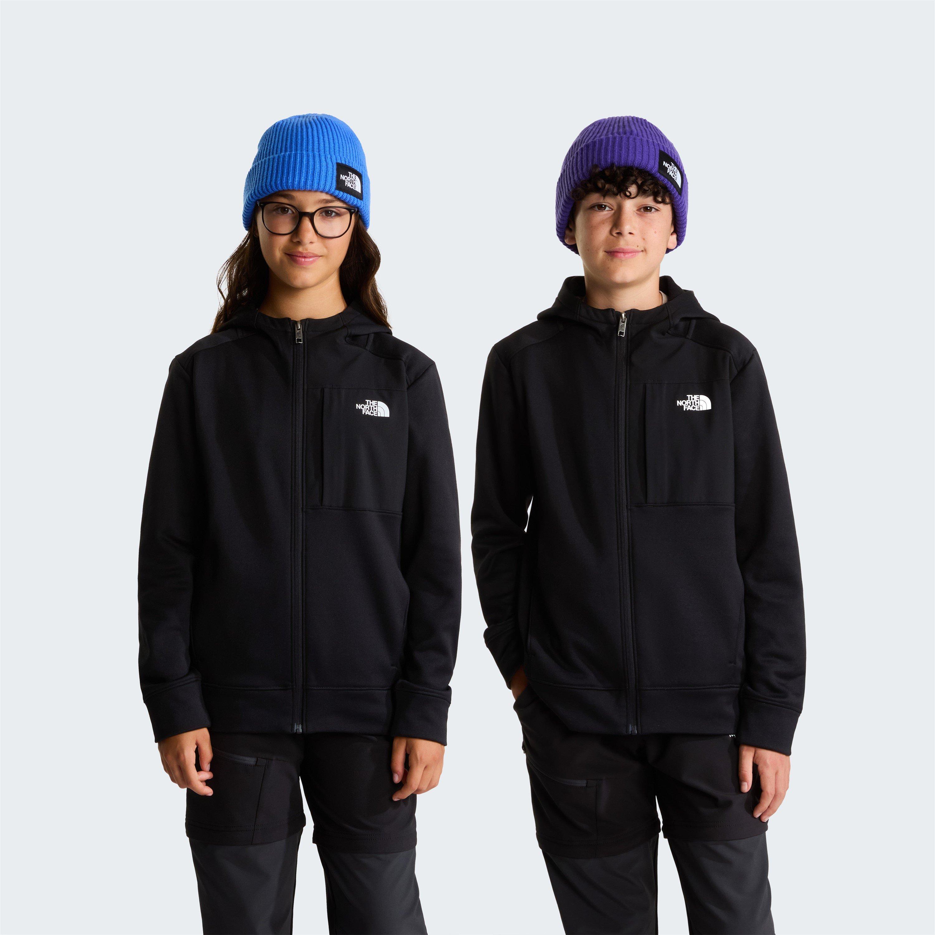 TNF Black JK3 - The North Face - TNF Performance Fleece Full Zip Hoodie Juniors - 3