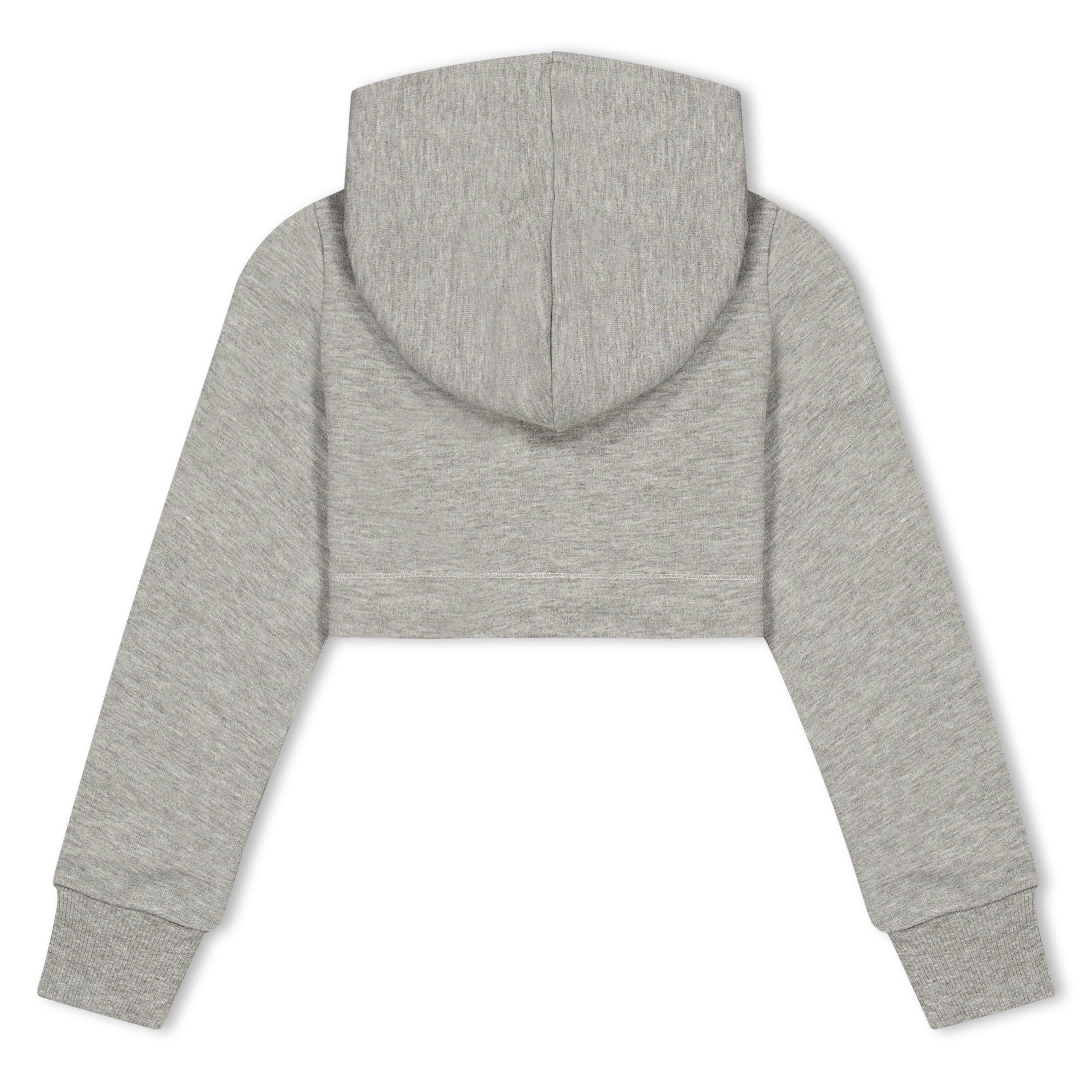 Grey - Puma - Girl Cropped Sweat Jacket Juniors - 2