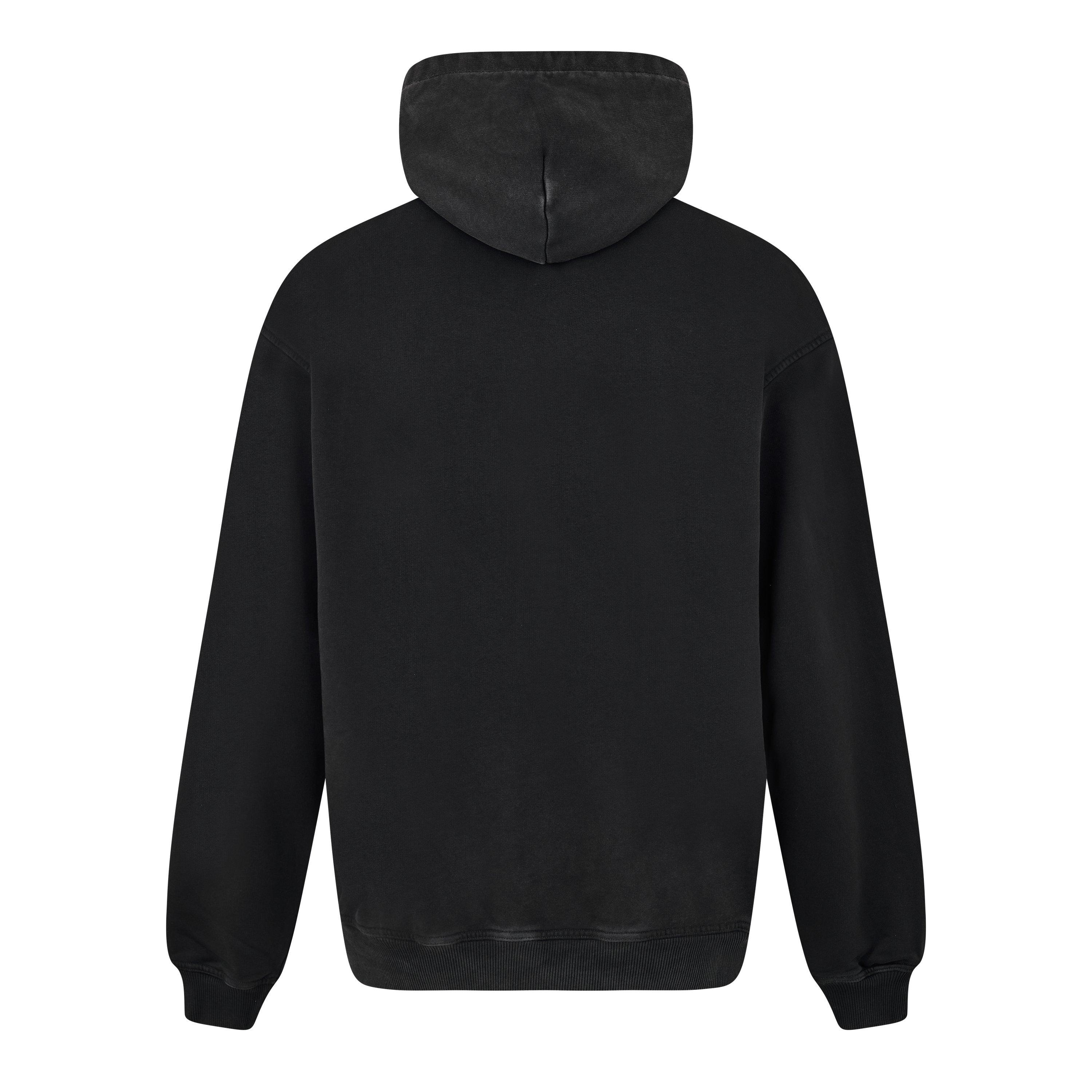 Vintage Black - Represent - Men's Thoroughbred Over The Head Hoodie with Popper Fastening - 6